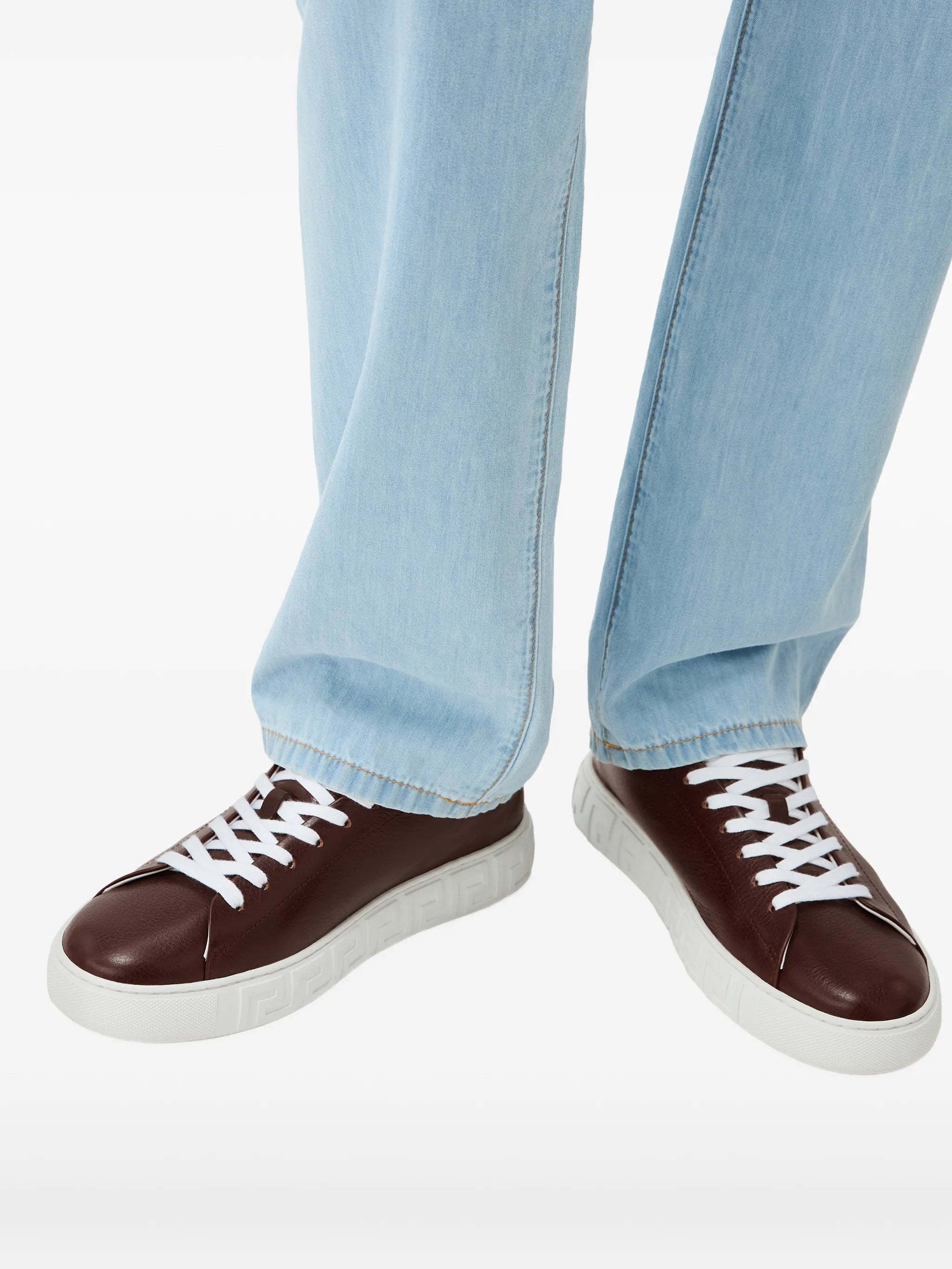 Greca leather sneakers
