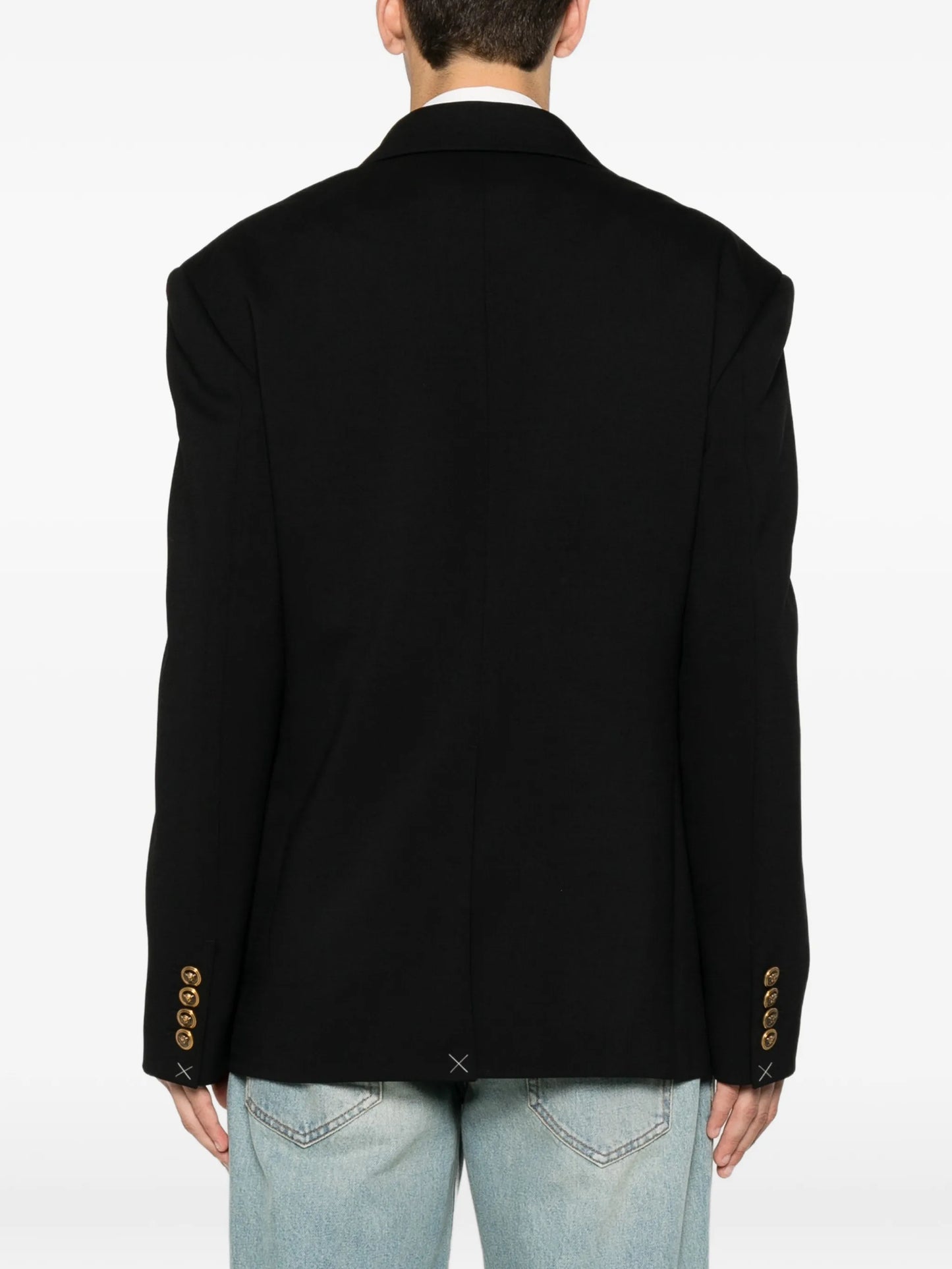 long-sleeve buttoned blazer