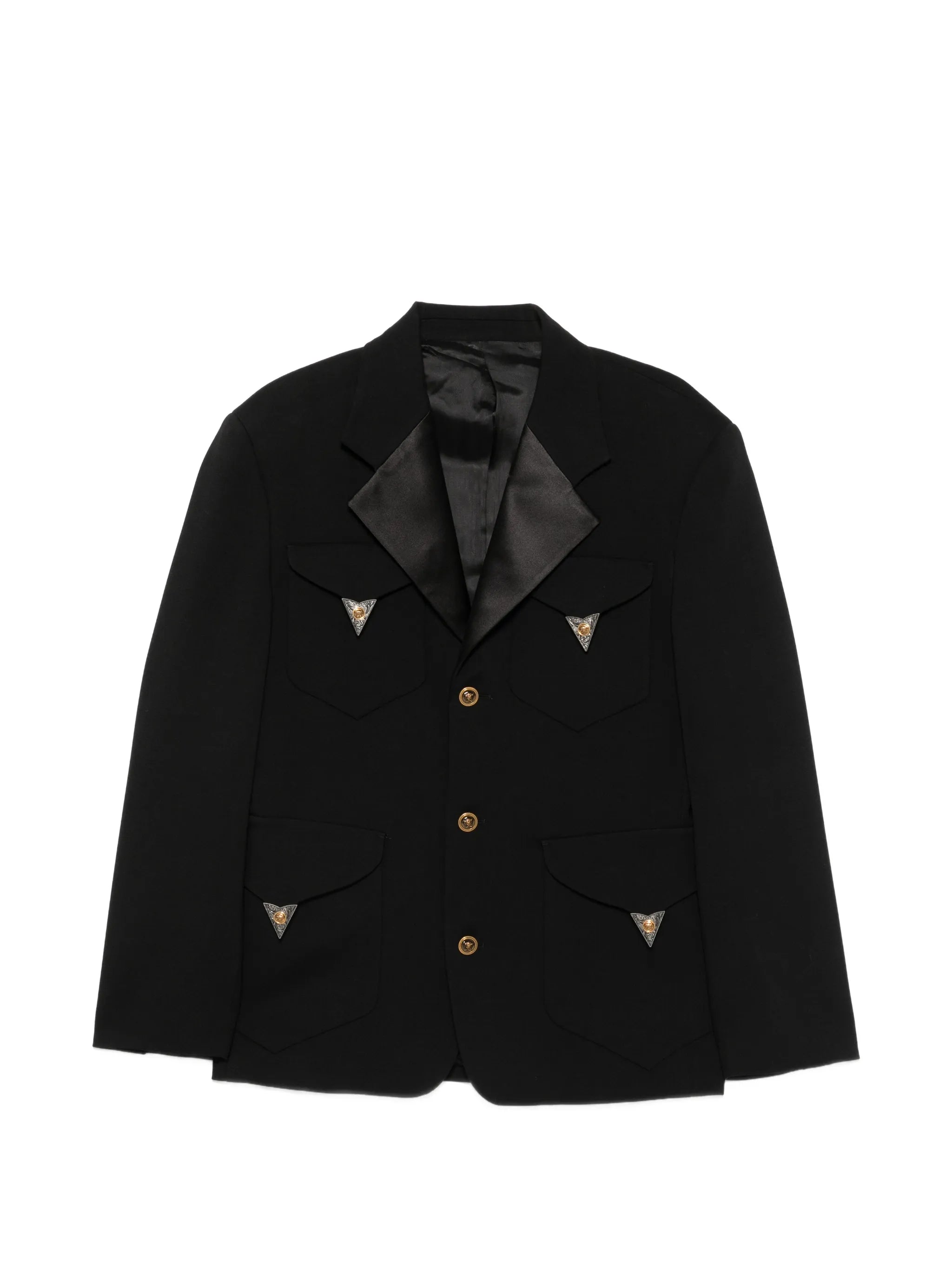 long-sleeve buttoned blazer