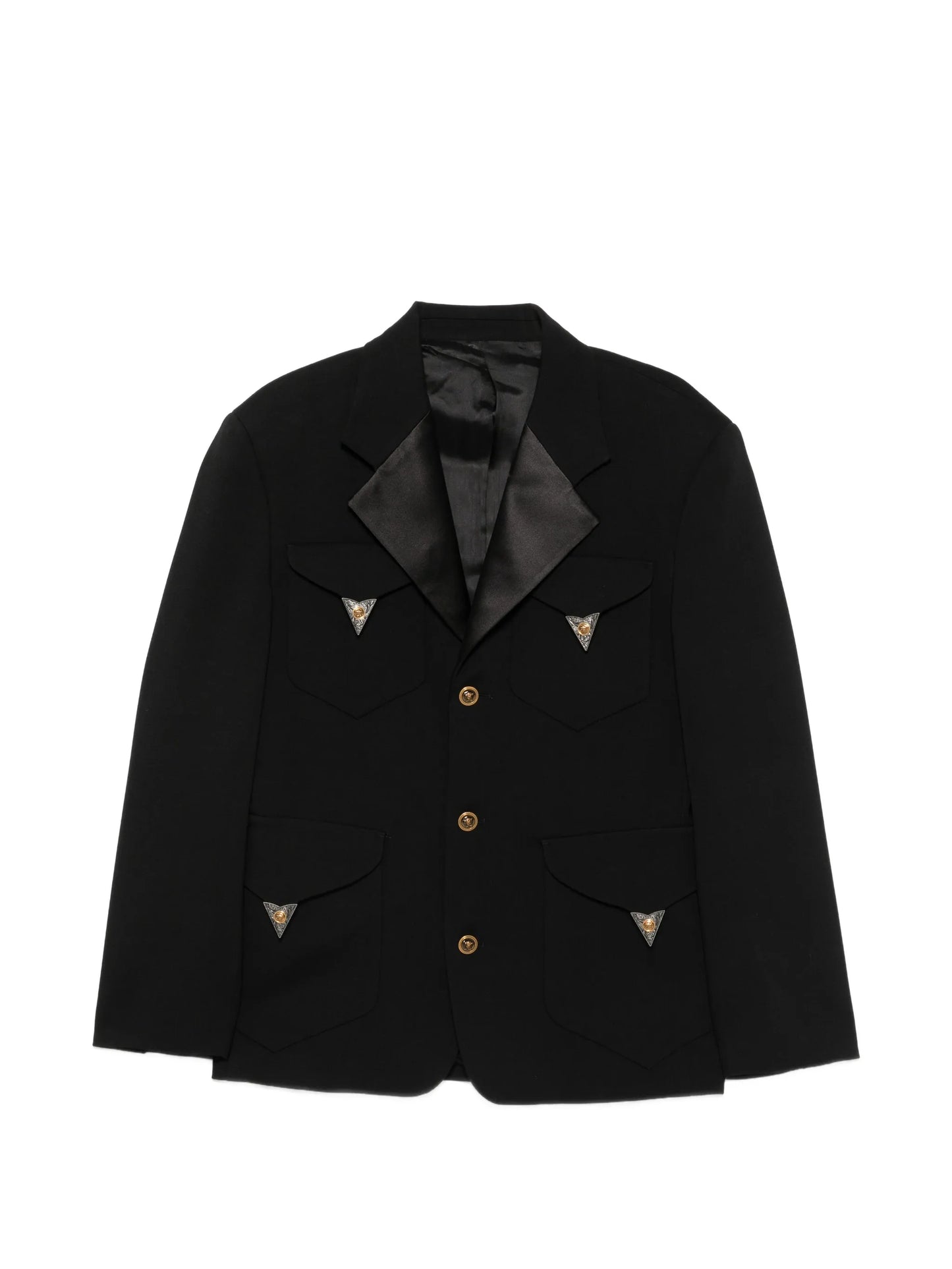 long-sleeve buttoned blazer