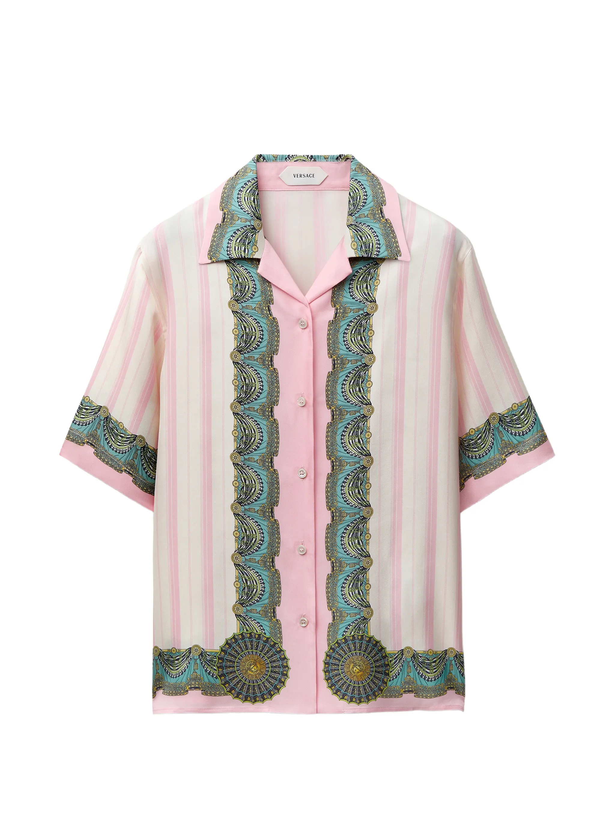 printed silk twill shirt