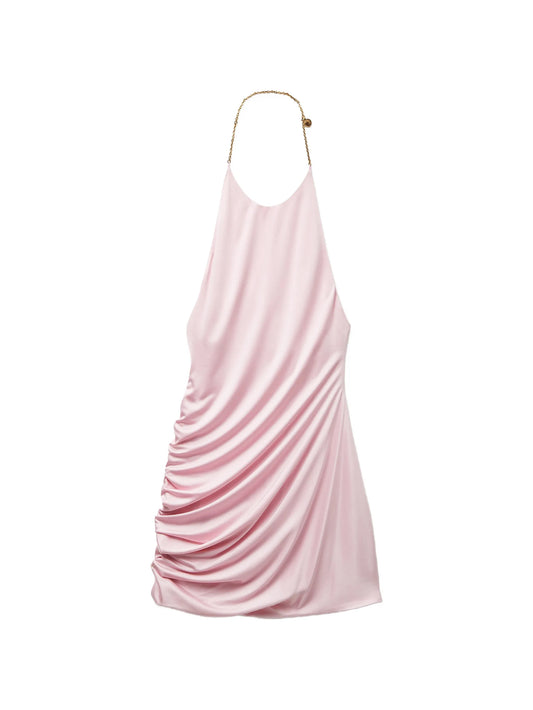 viscose-jersey draped mini dress