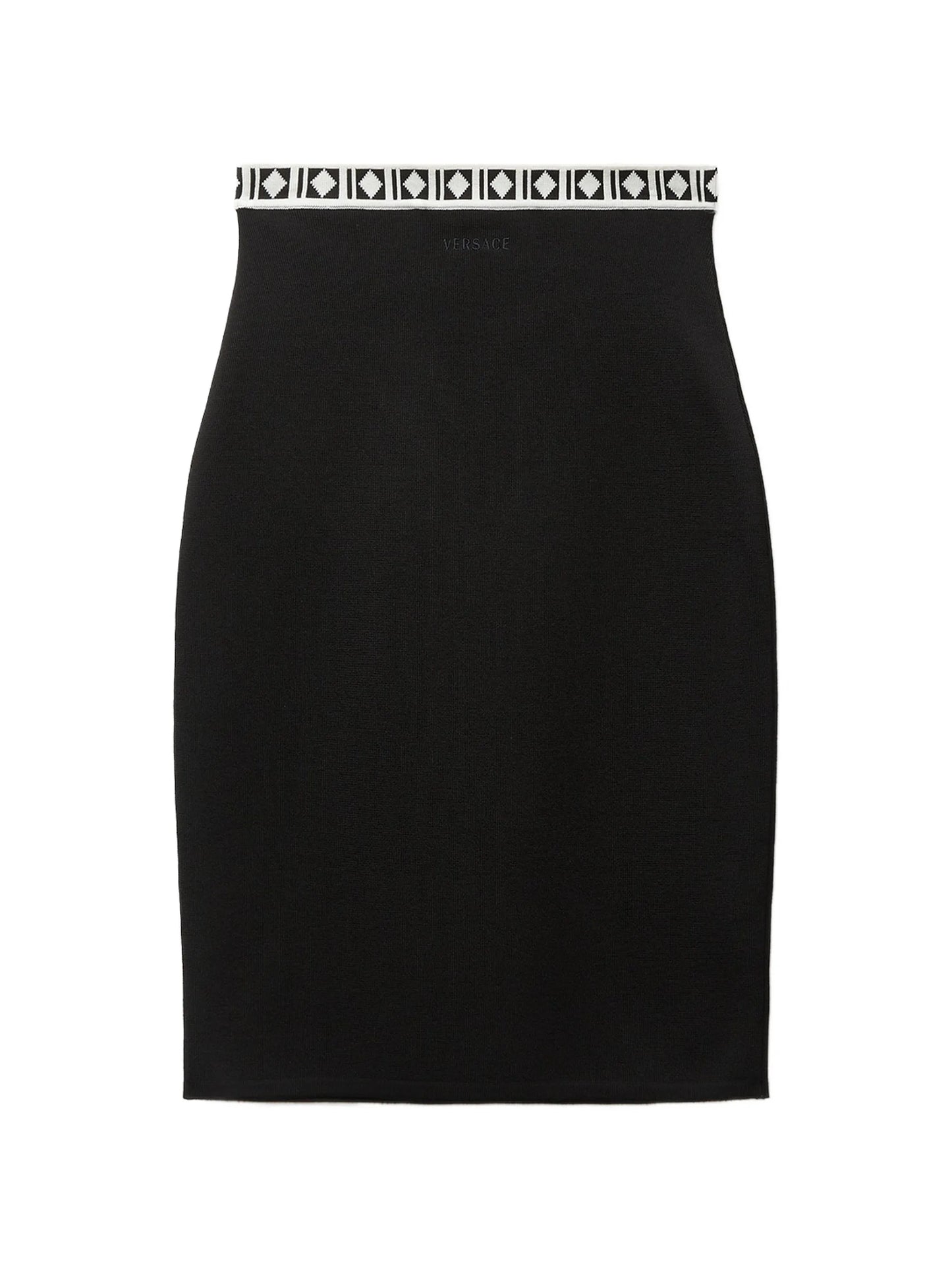 viscose-blend jacquard midi skirt