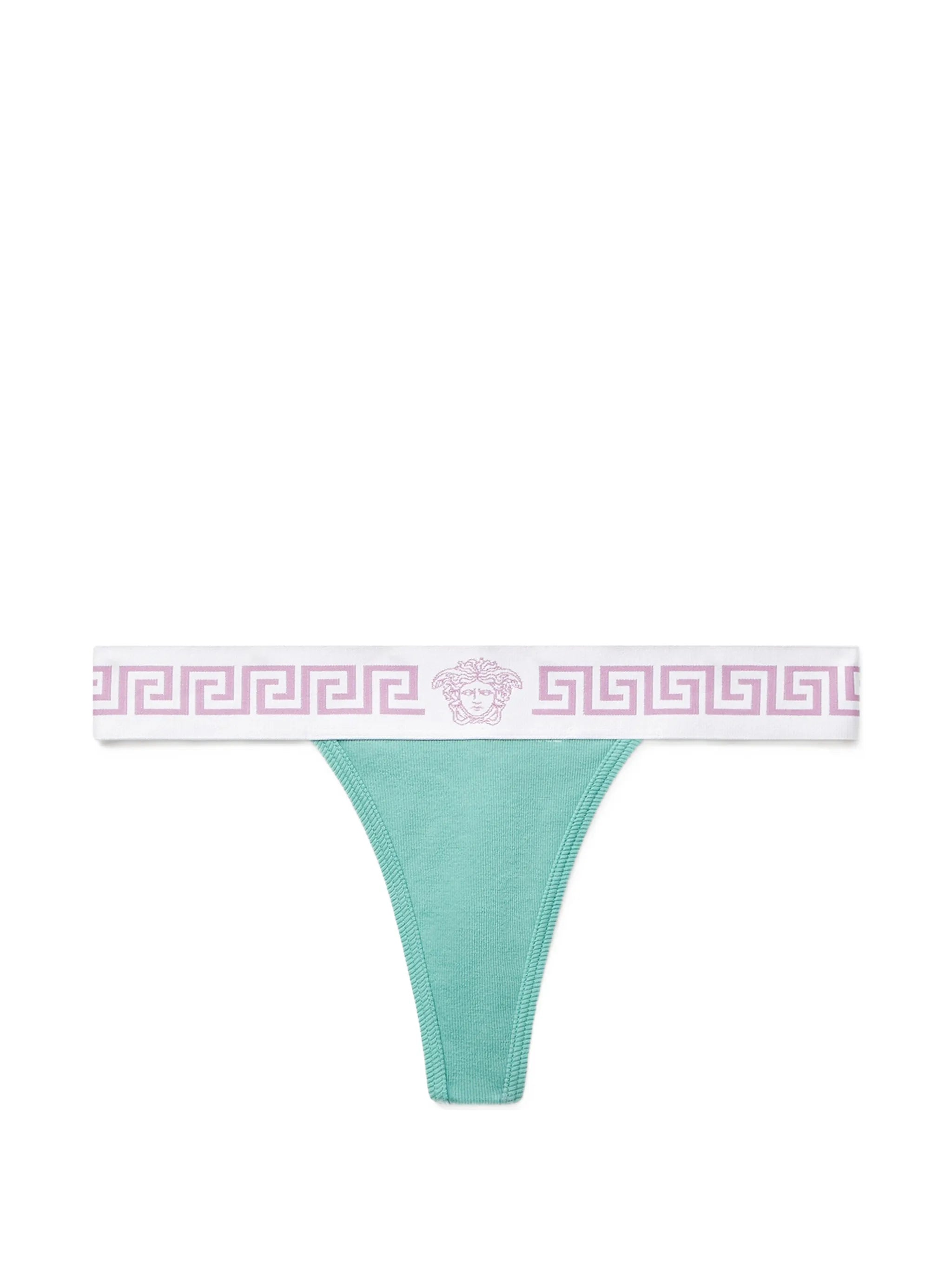 ribbed cotton thong
