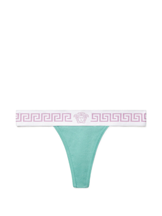 ribbed cotton thong