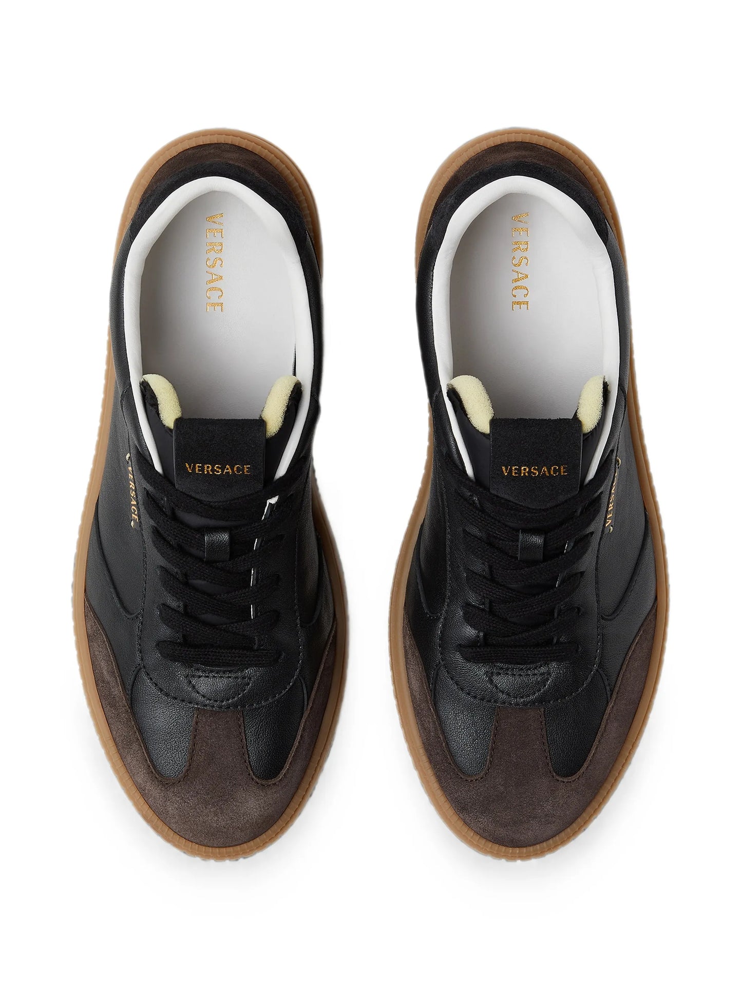 Greca Court nappa  suede sneakers