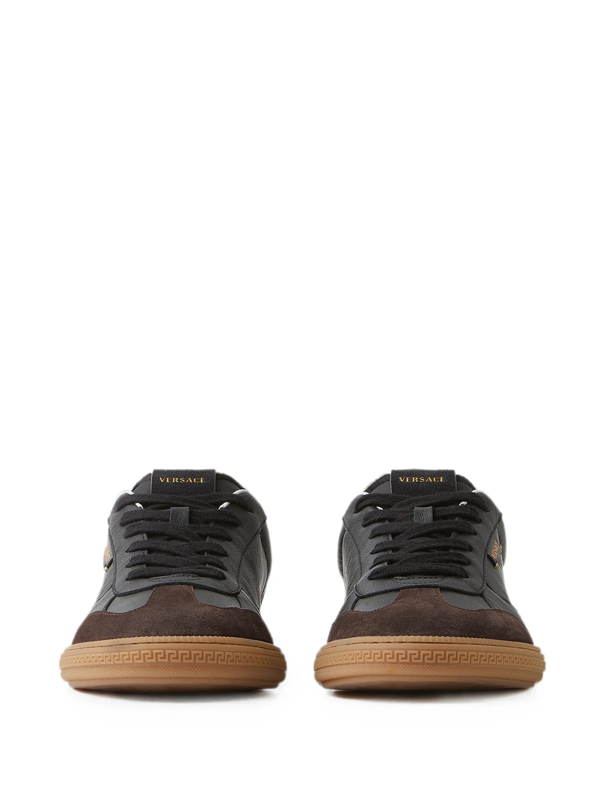 Greca Court nappa & suede sneakers