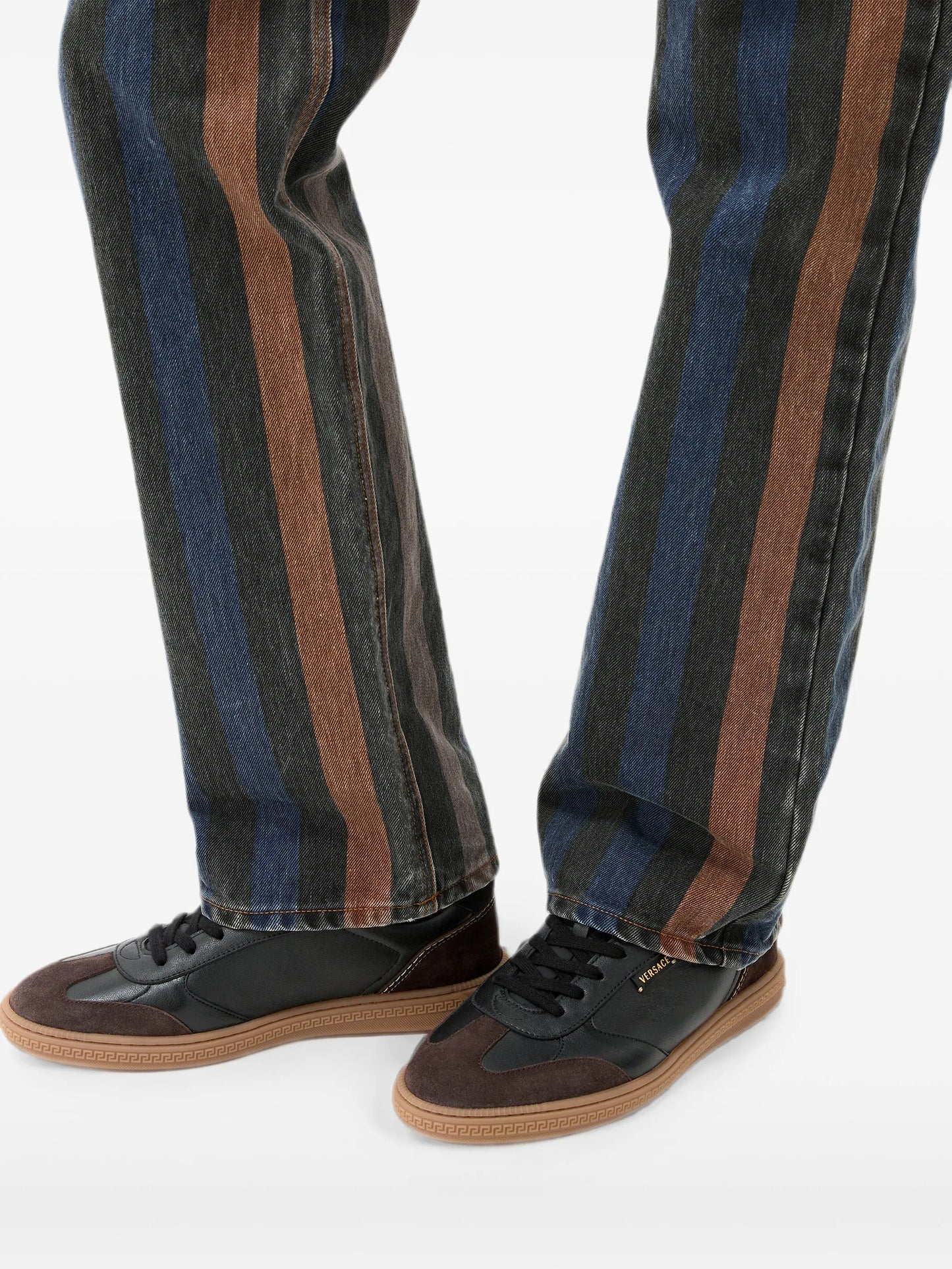 Greca Court nappa  suede sneakers
