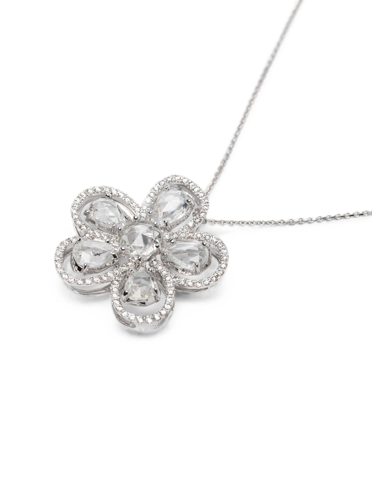 One of a Kind diamond flower necklace