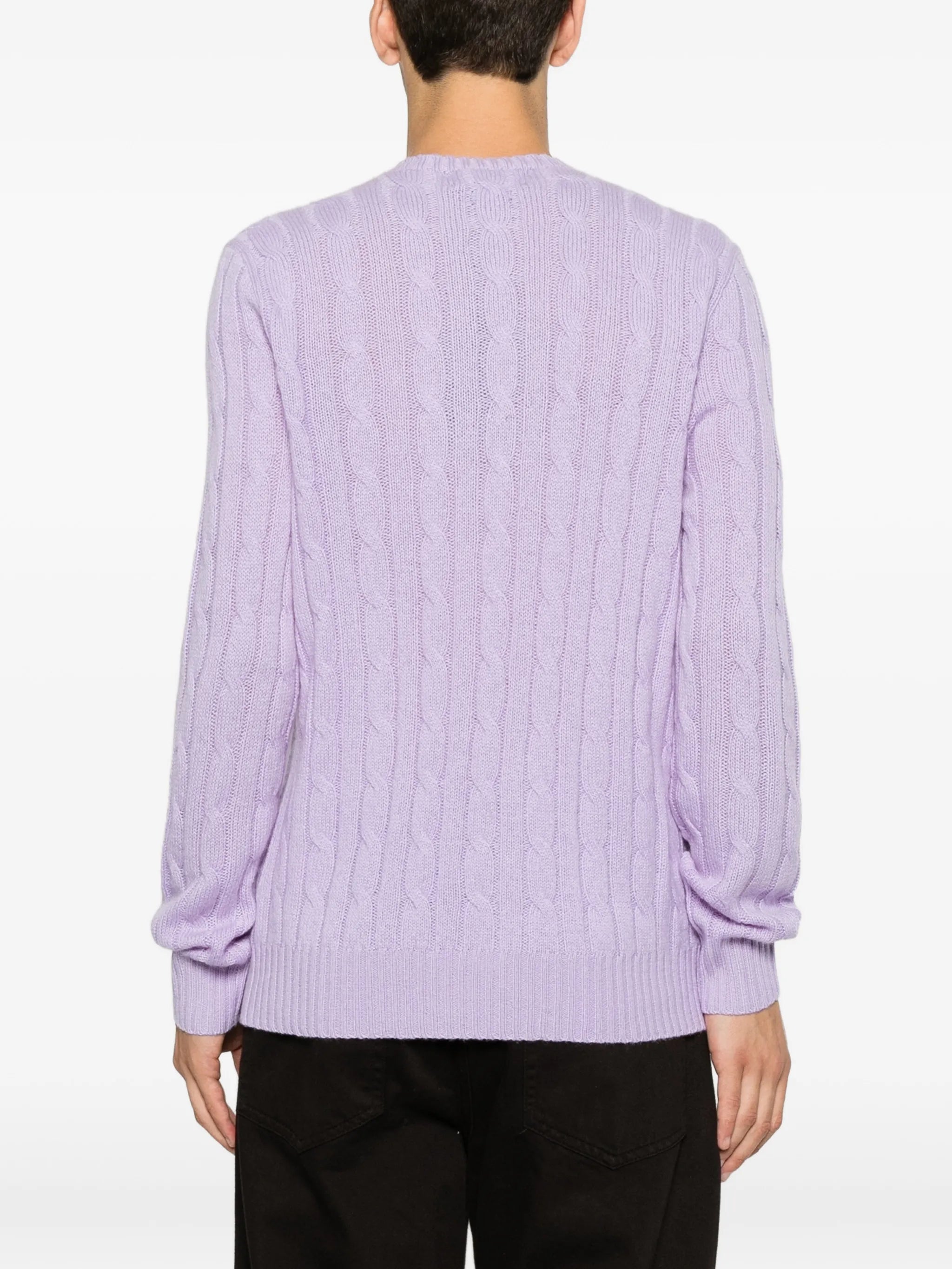cable-knit sweater