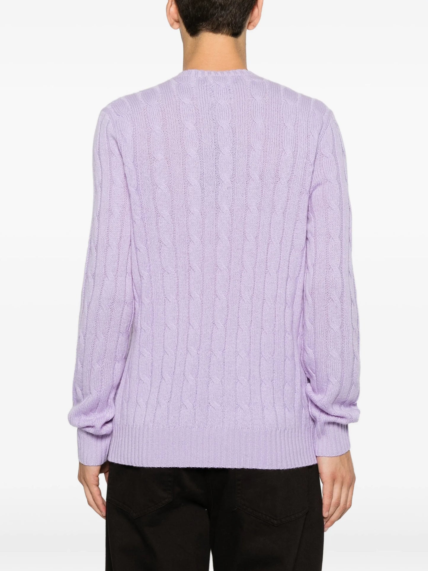 cable-knit sweater