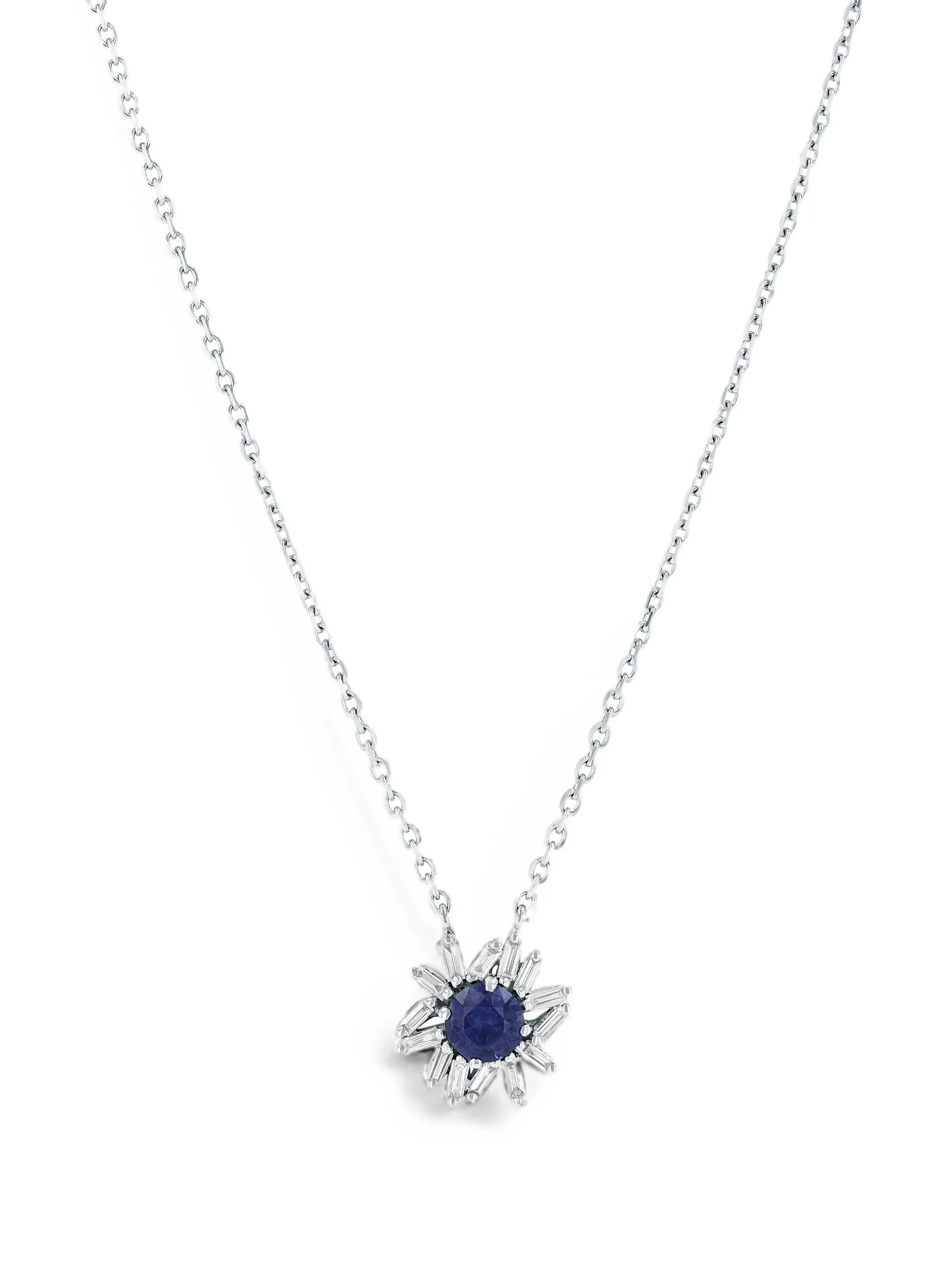 One of a Kind sapphire and diamond necklace