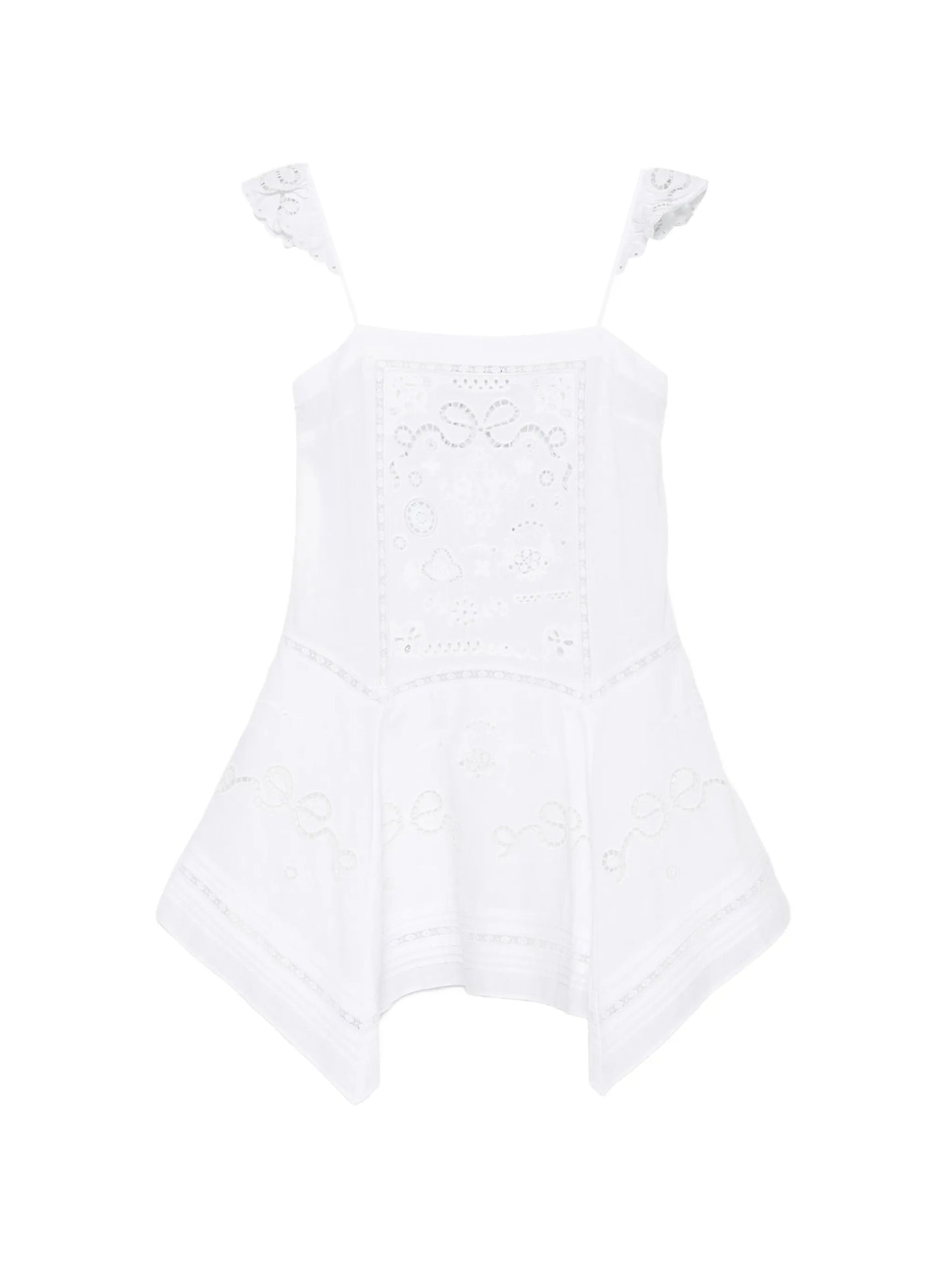 lace trim mini dress