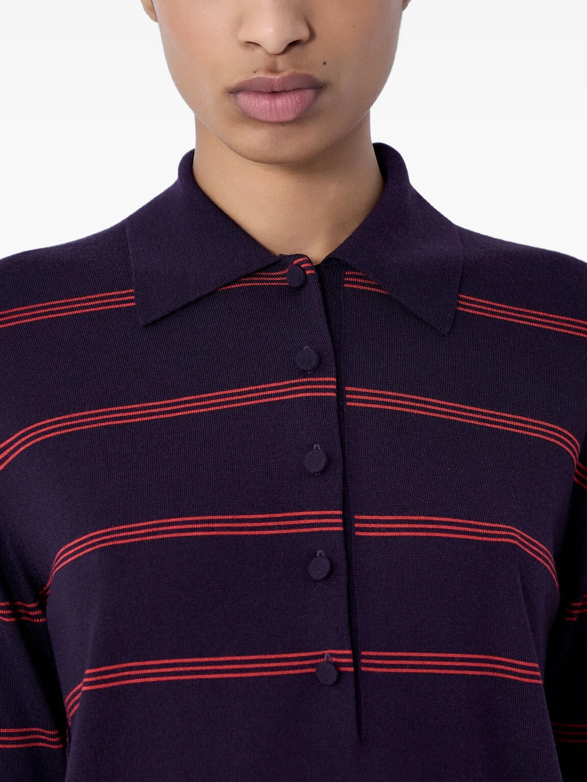 striped polo top