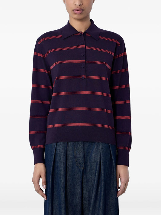 striped polo top