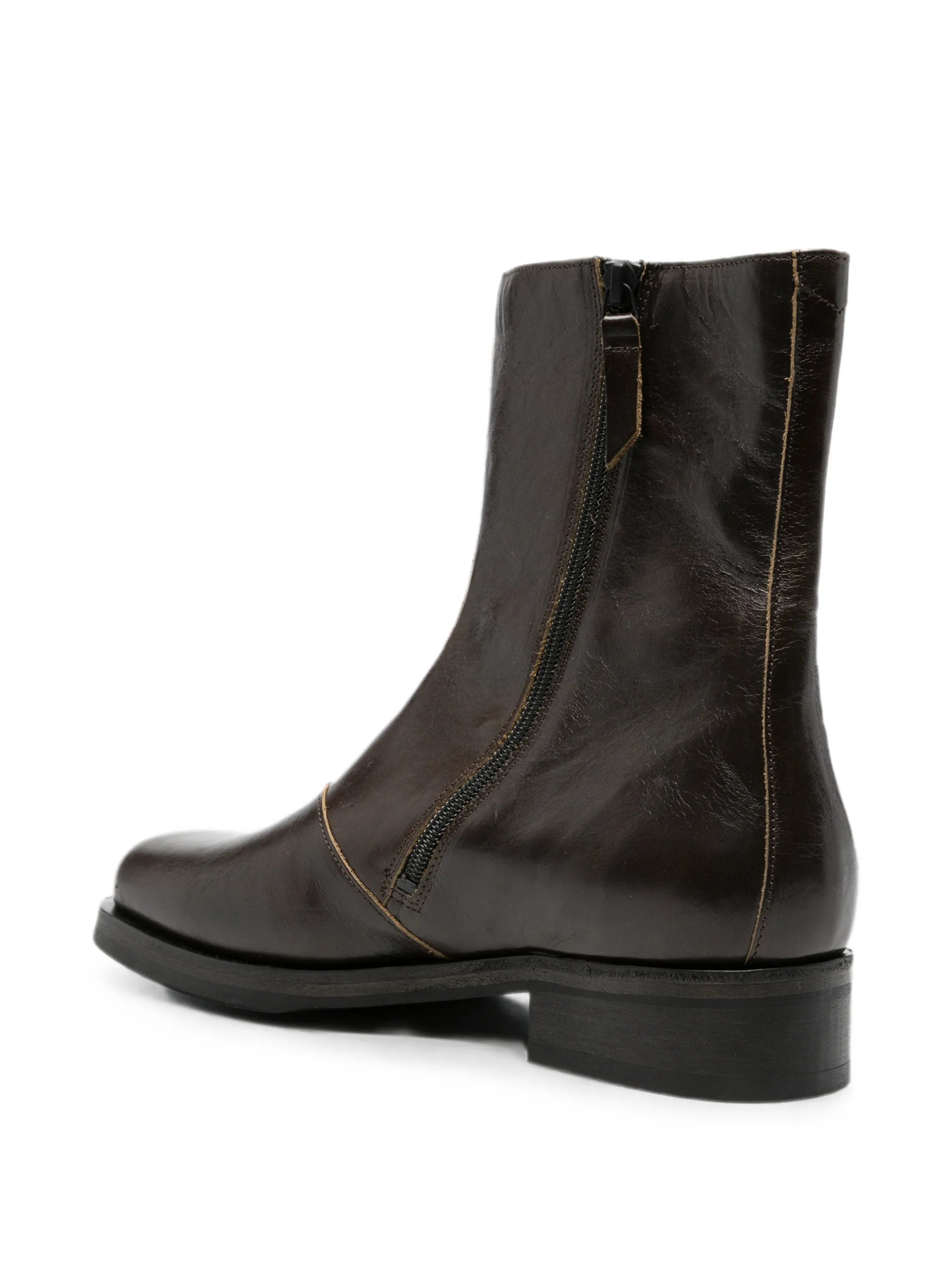 Camion leather biker boots