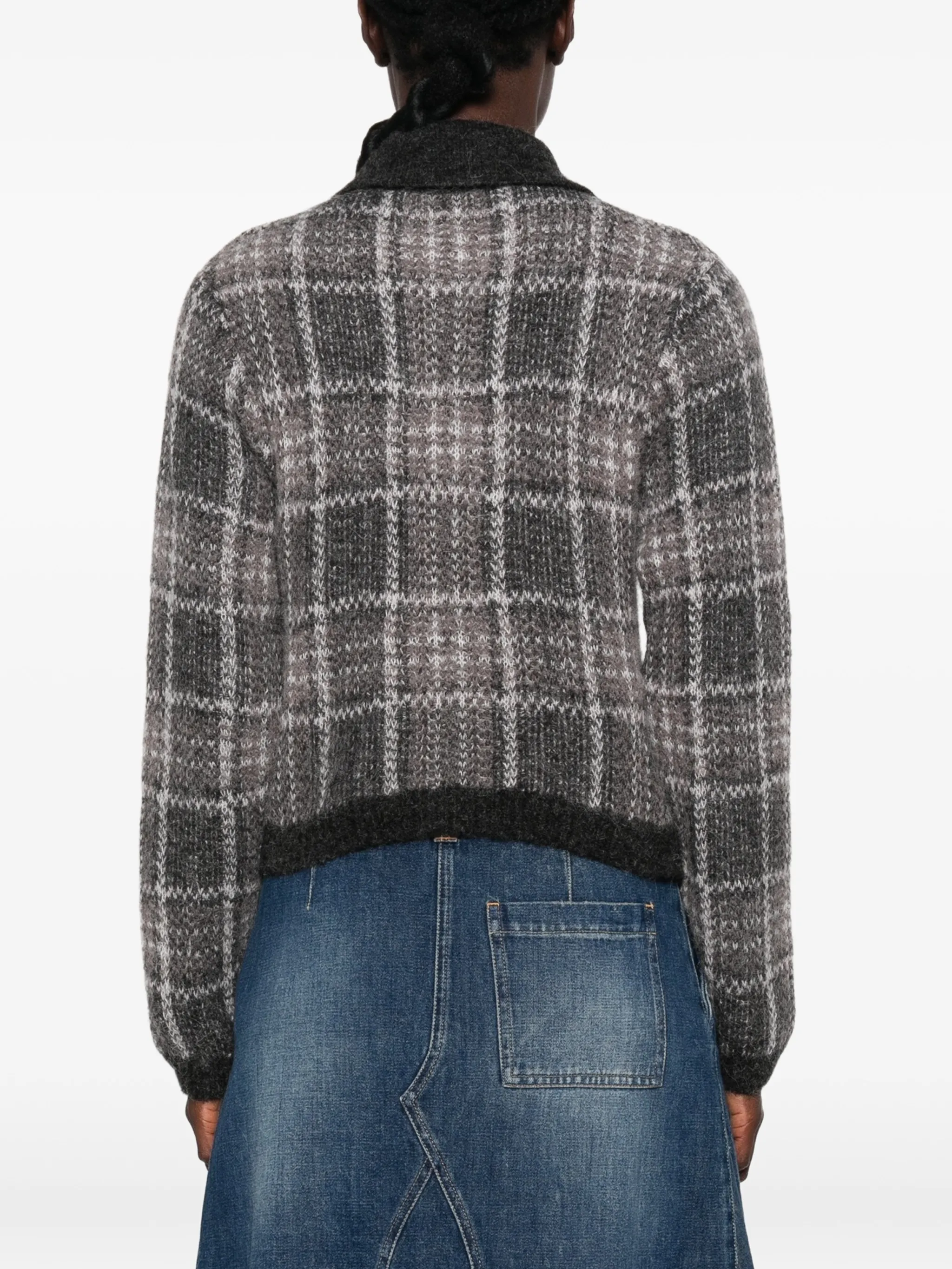 Mazzy check-pattern cardigan