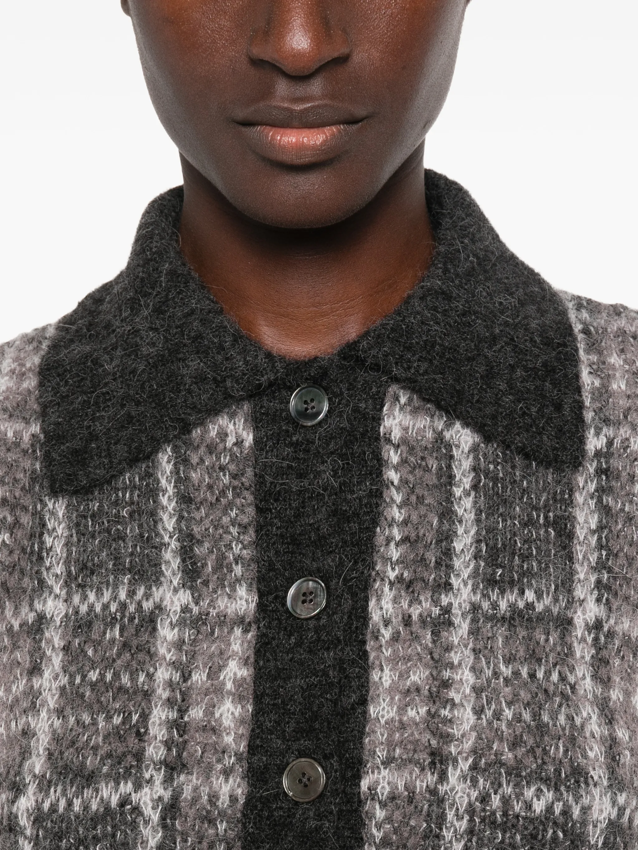 Mazzy check-pattern cardigan