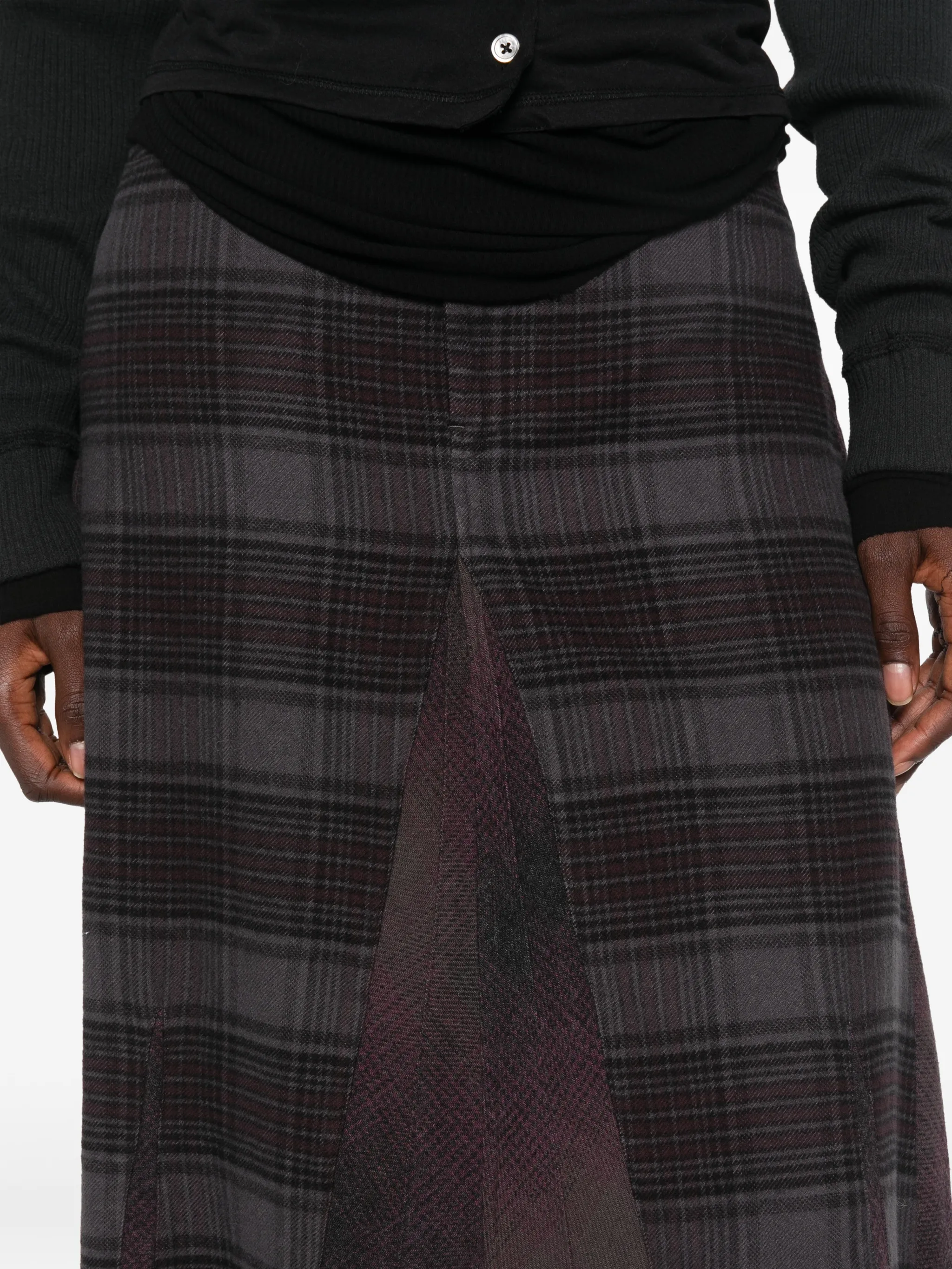 Rebel check maxi skirt