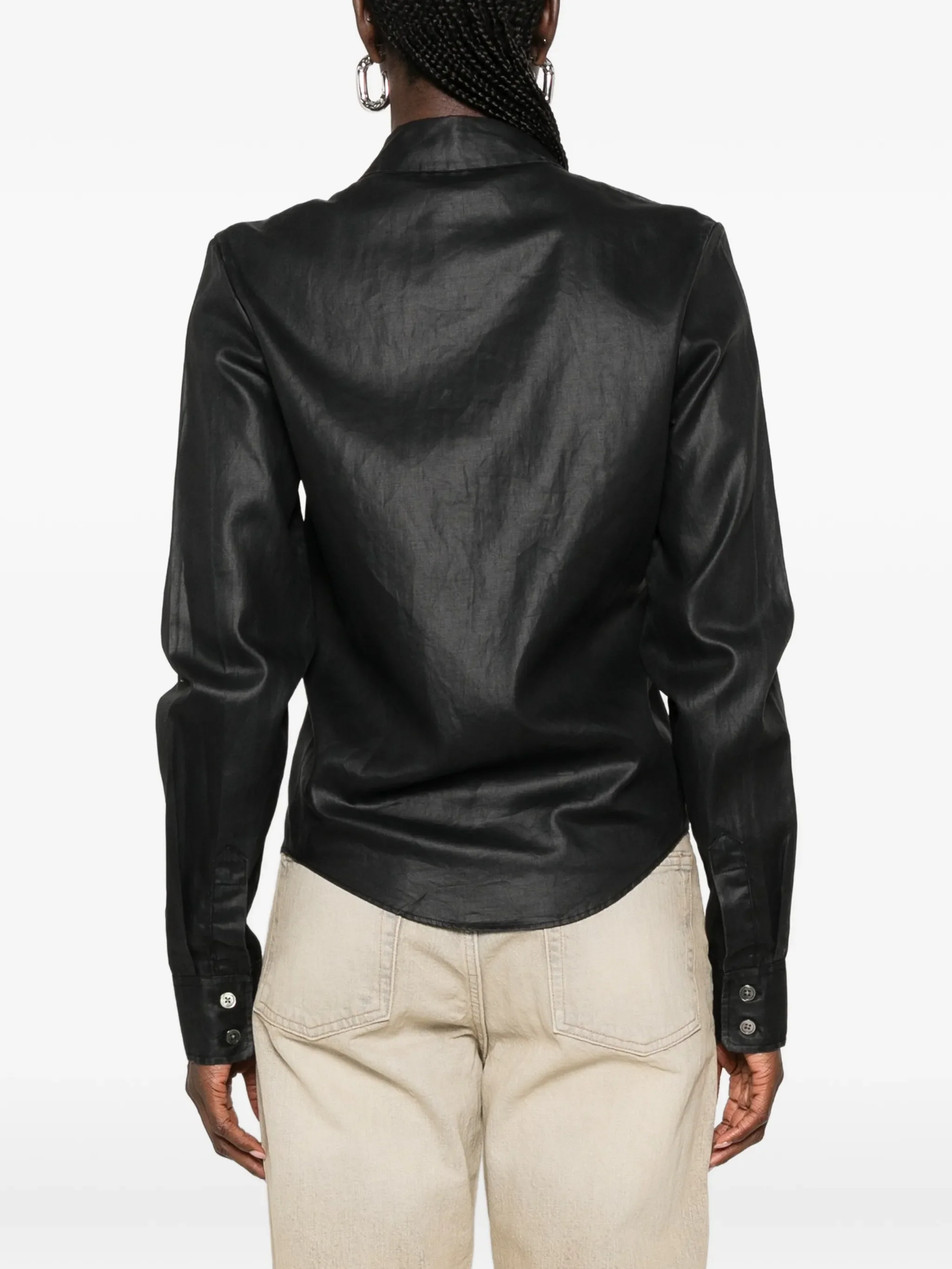 slim zip shirt