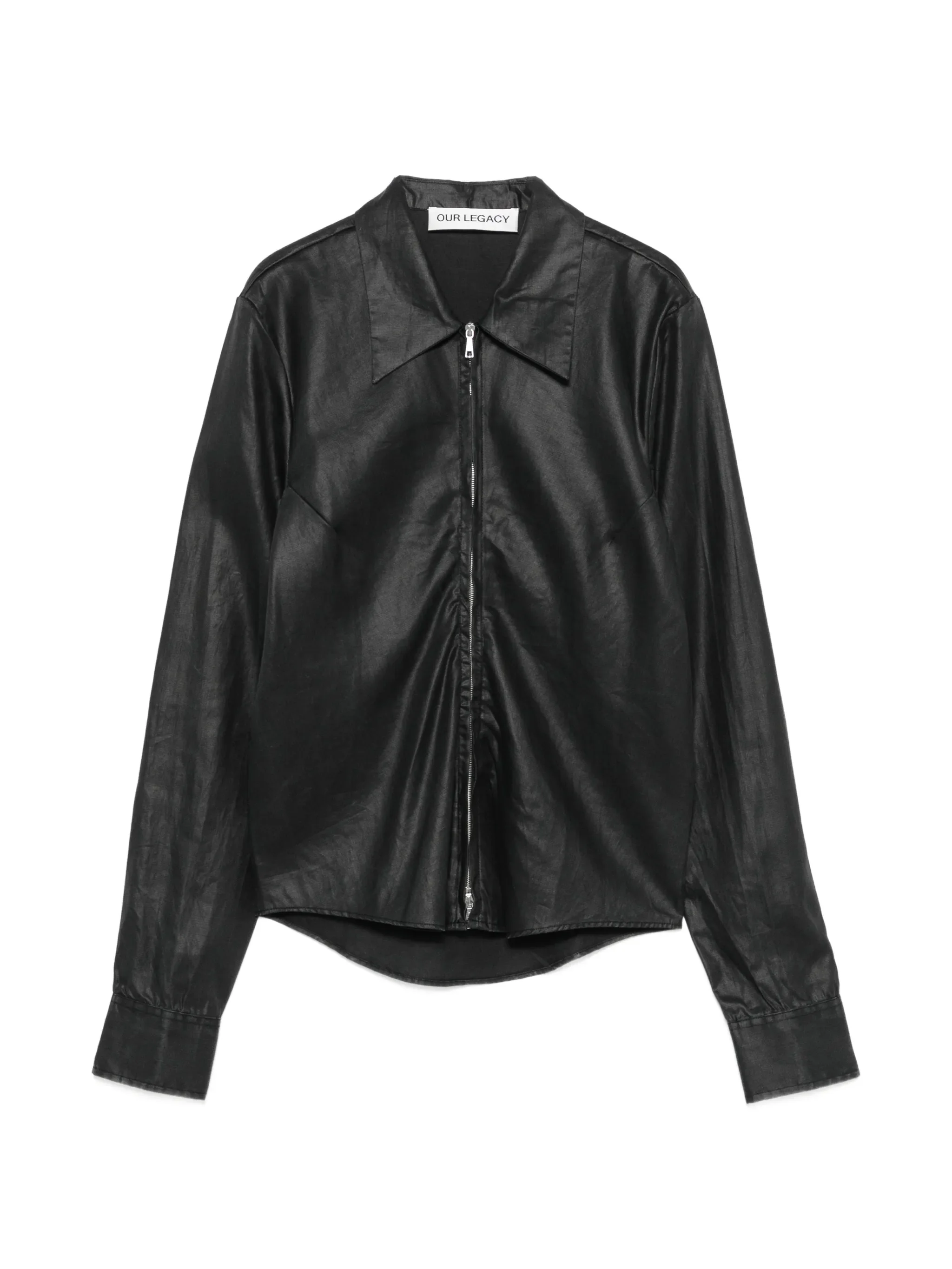 slim zip shirt