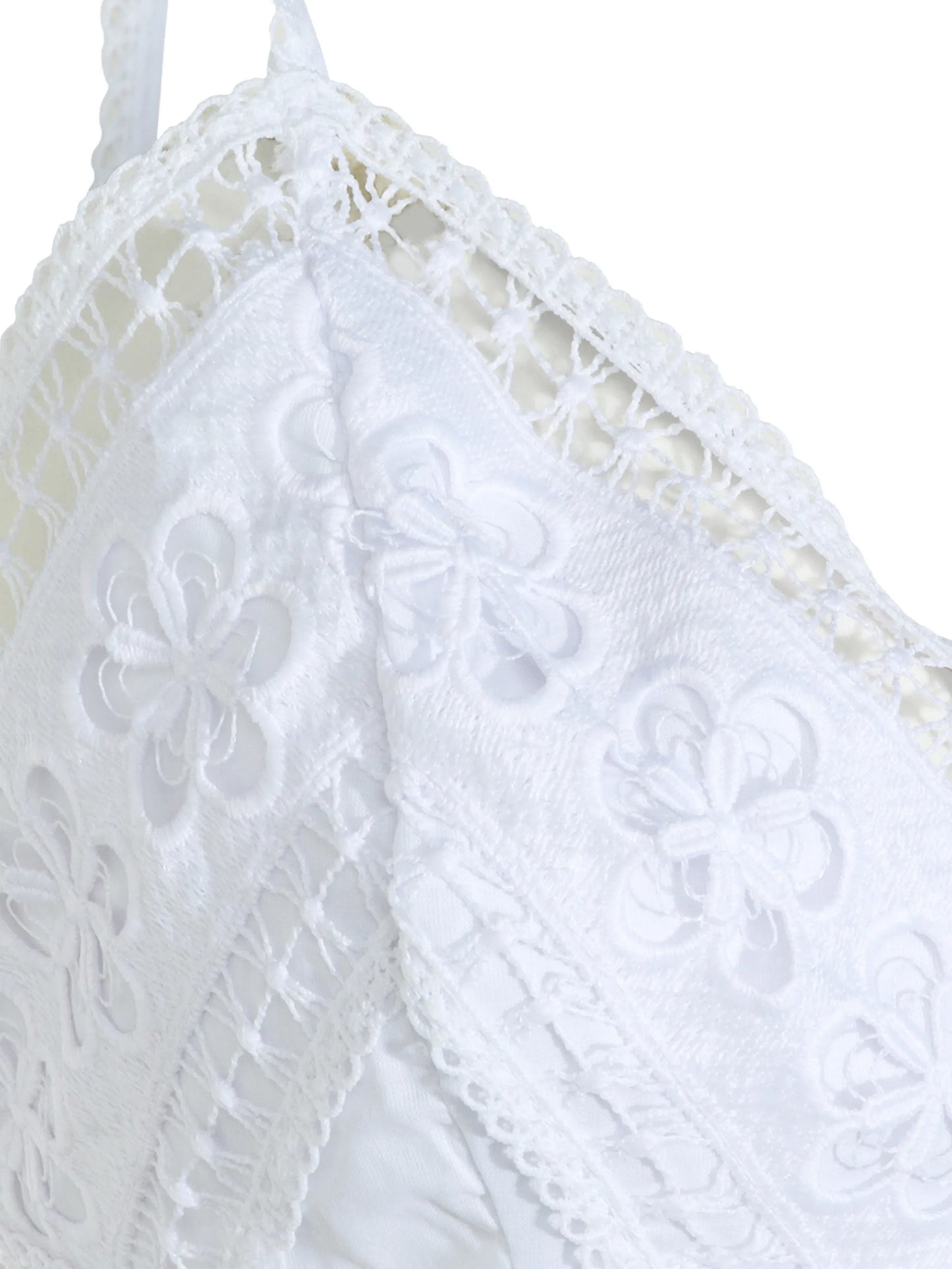 Melie floral-embroidered V-neck top