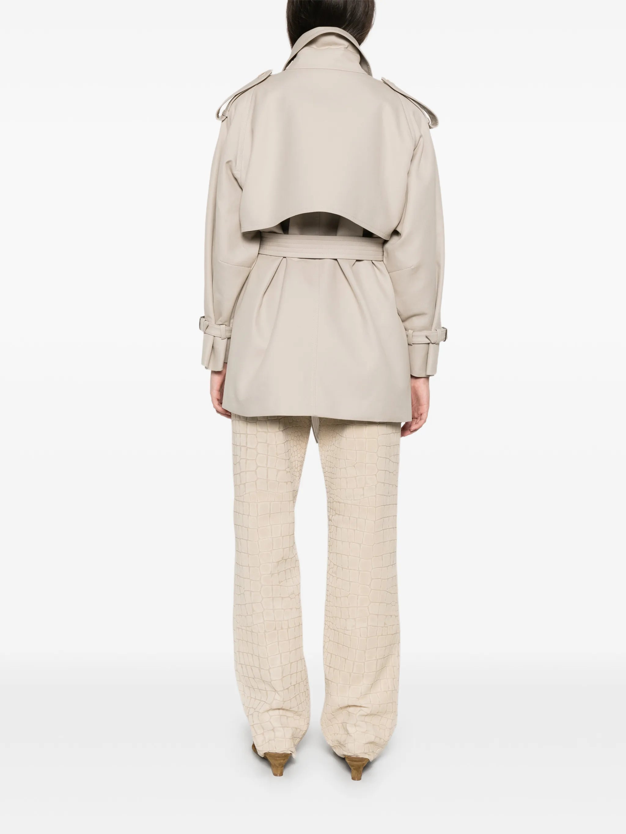 double-breasted belted coat