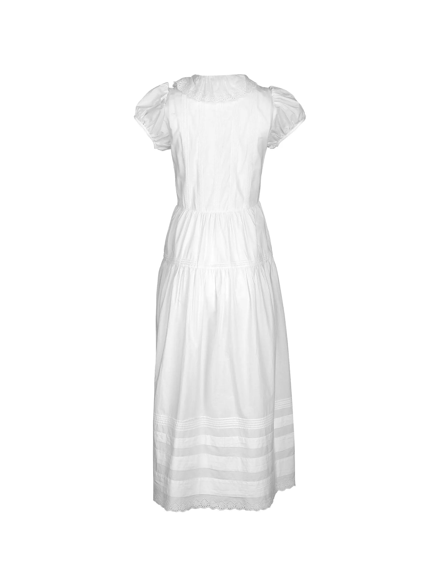 Eliette ruffle-trim midi dress