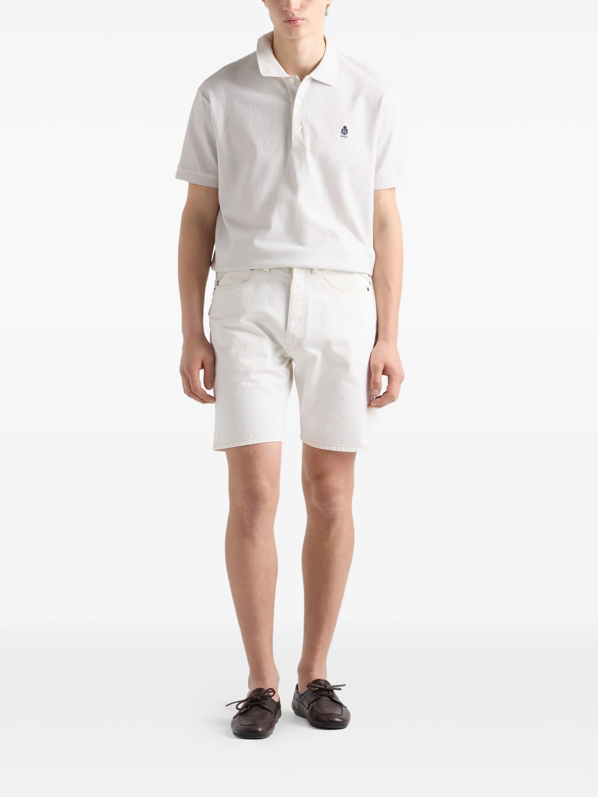 Garment-dyed cotton polo shirt