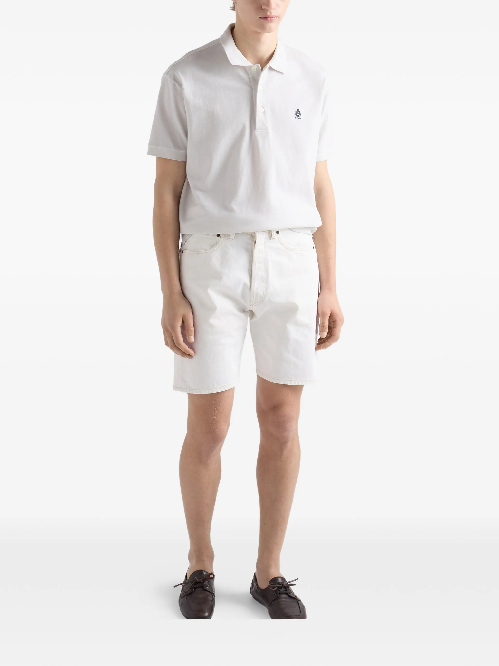 Garment-dyed cotton polo shirt