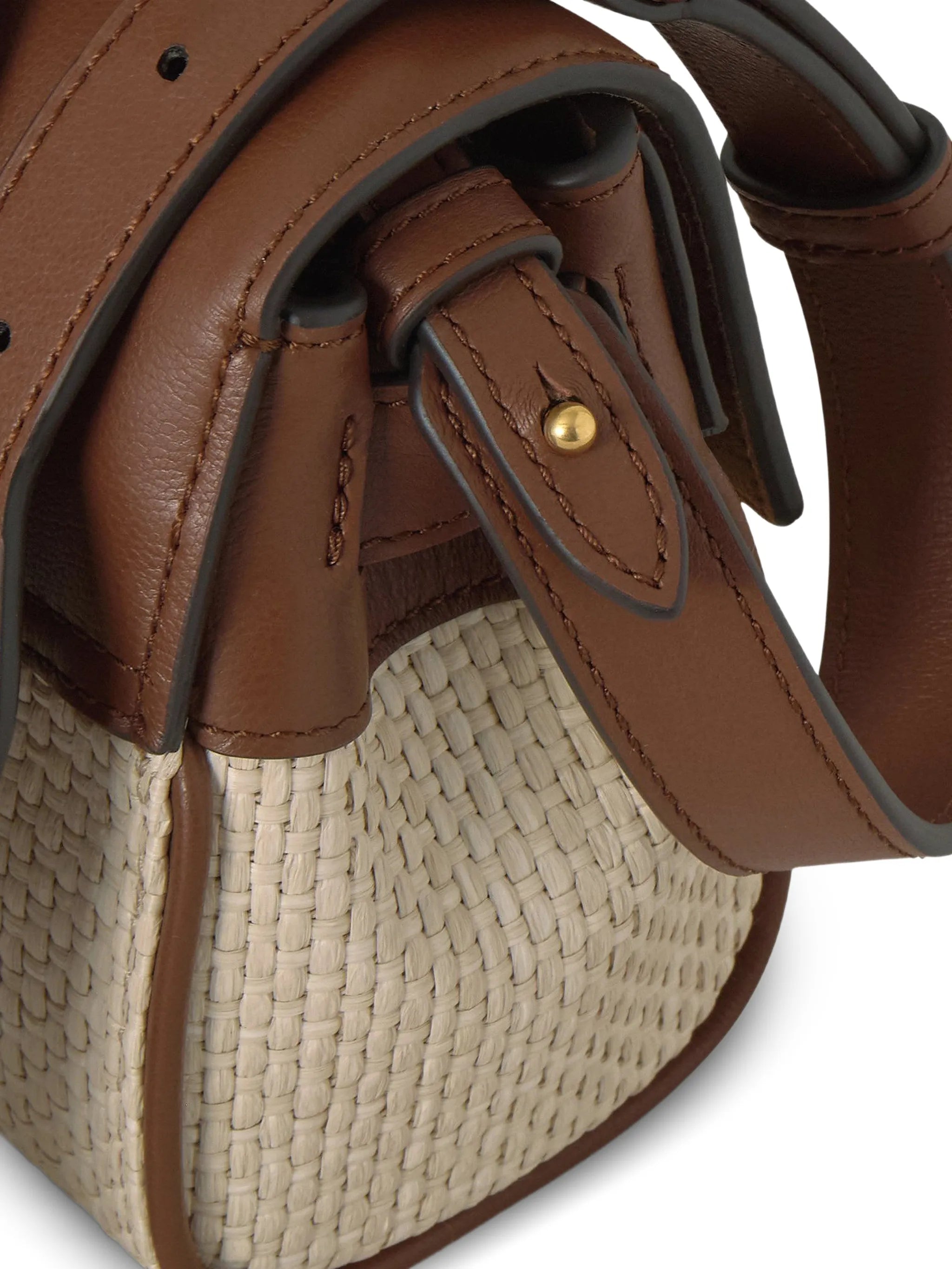 Mini Bayswater raffia crossbody bag