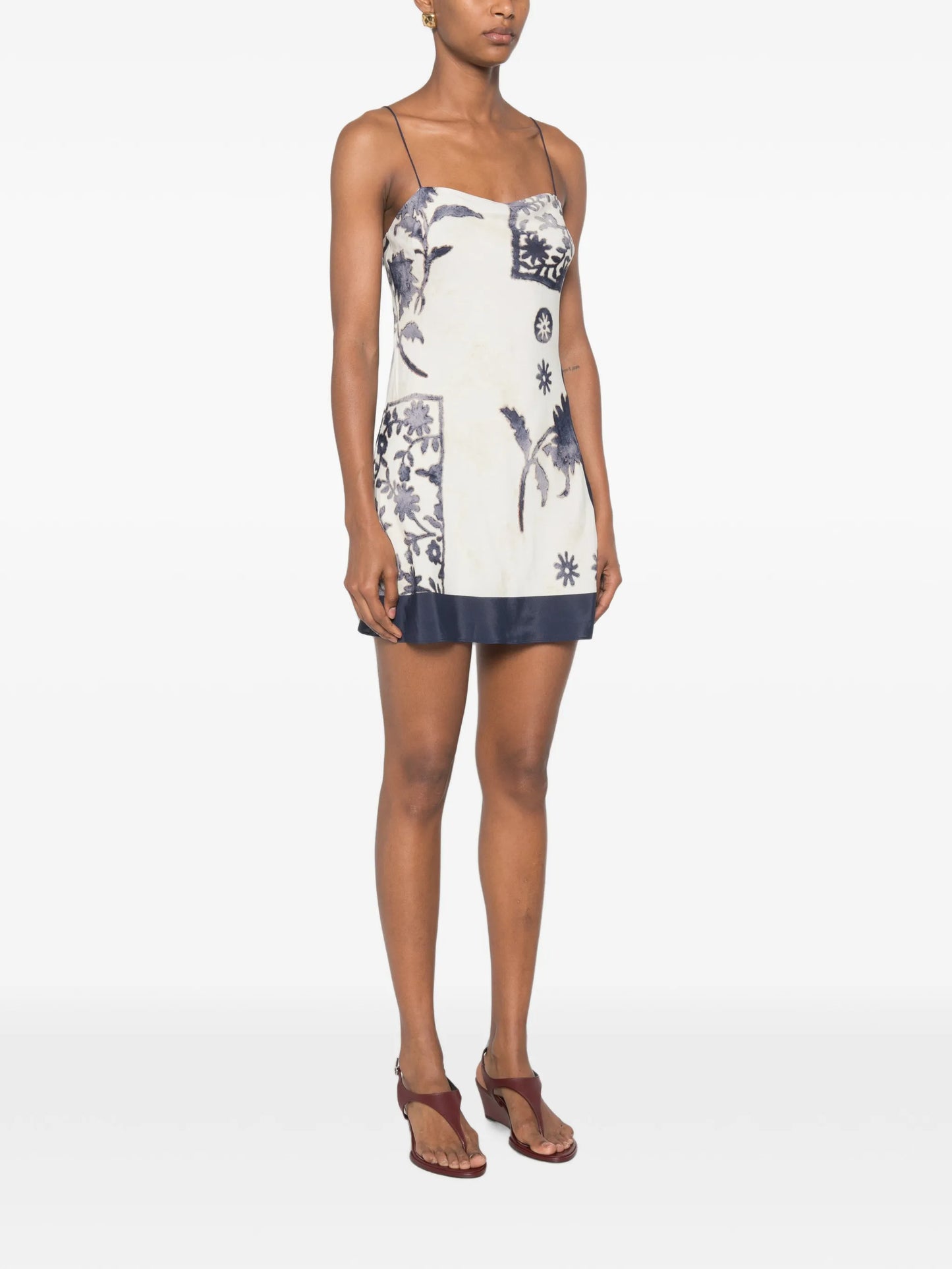 Philipa Slip floral-print spaghetti-strap mini dress