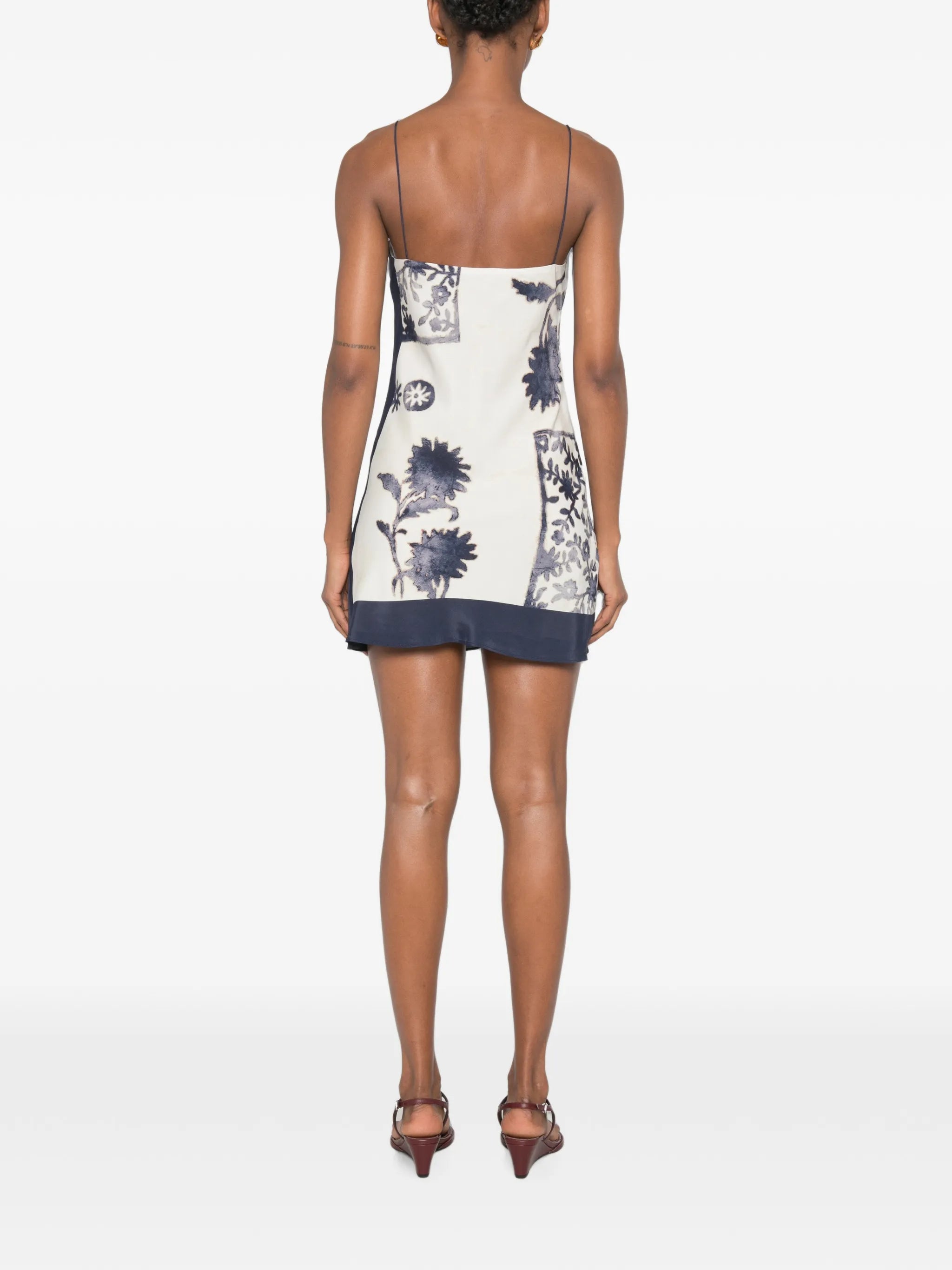 Philipa Slip floral-print spaghetti-strap mini dress
