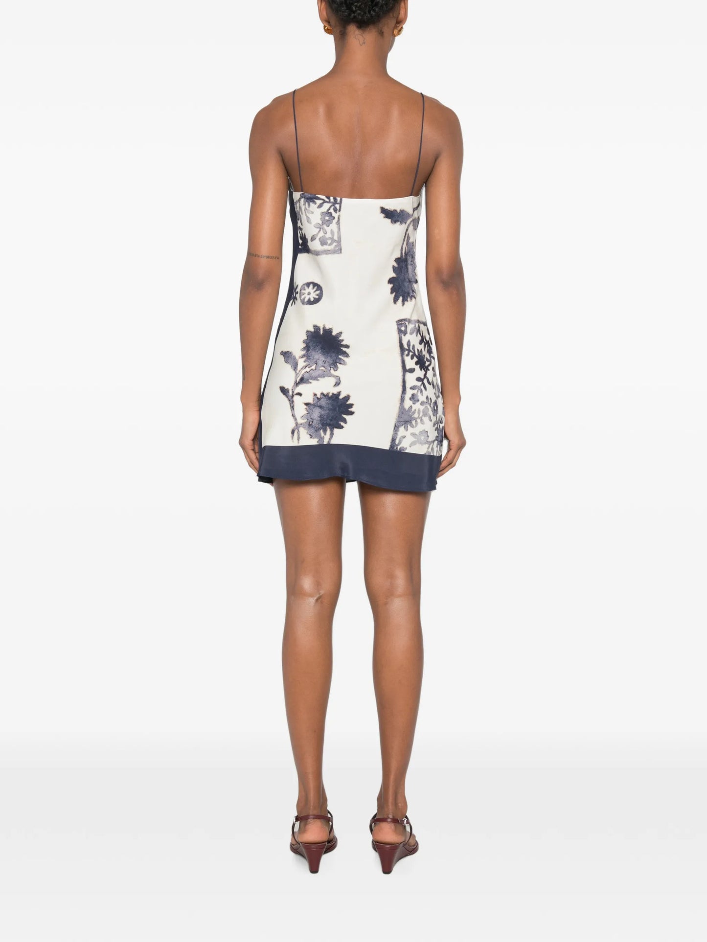 Philipa Slip floral-print spaghetti-strap mini dress