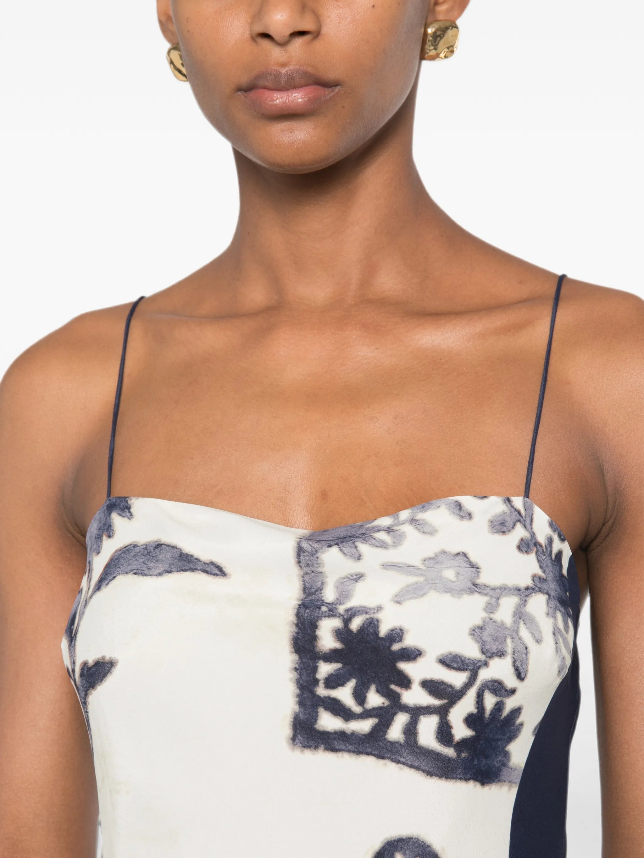 Philipa Slip floral-print spaghetti-strap mini dress
