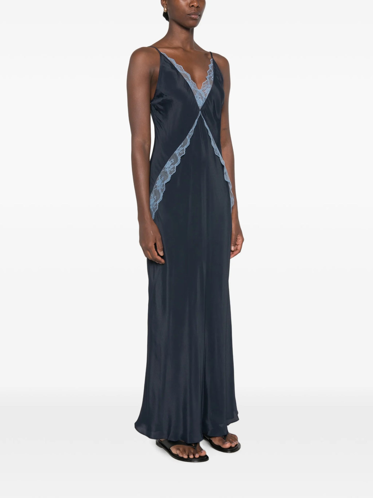 Elsie lace-trim maxi dress