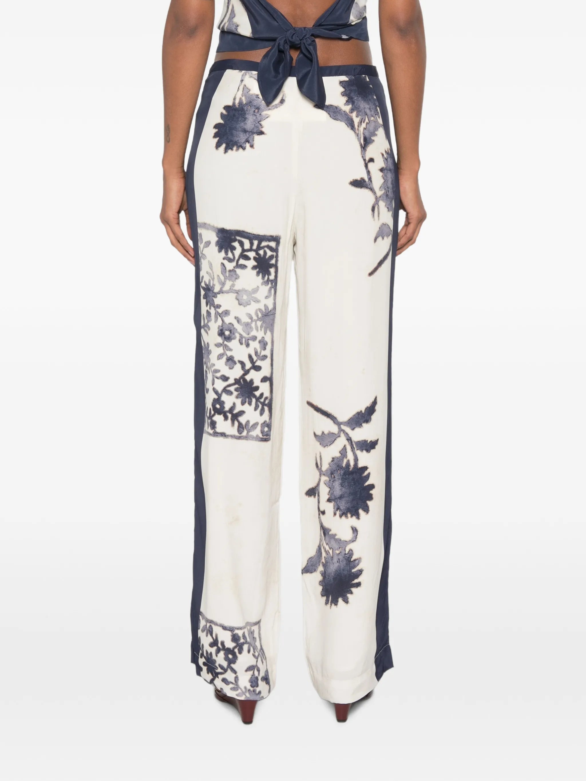 Philippa floral-print trousers