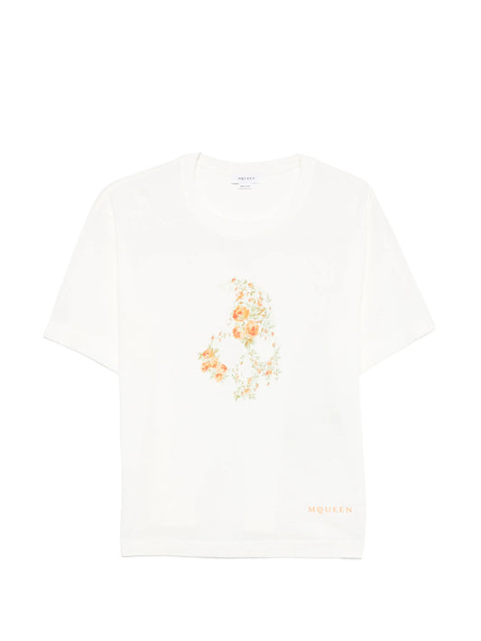 floral-print T-shirt