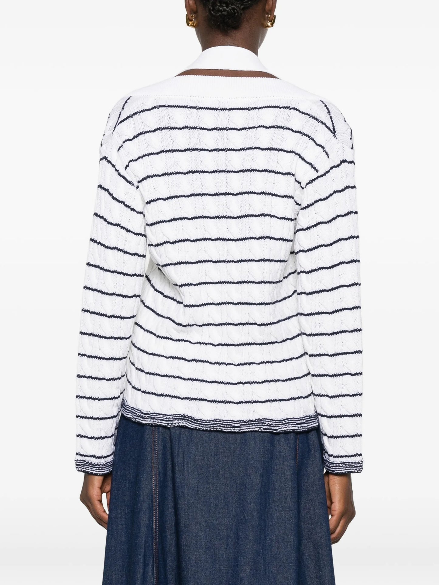 striped cardigan