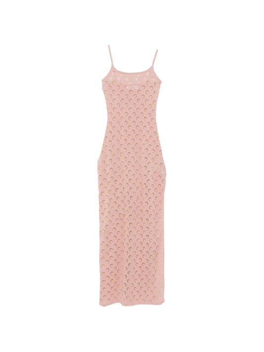 Crescent Moon-patterned maxi dress