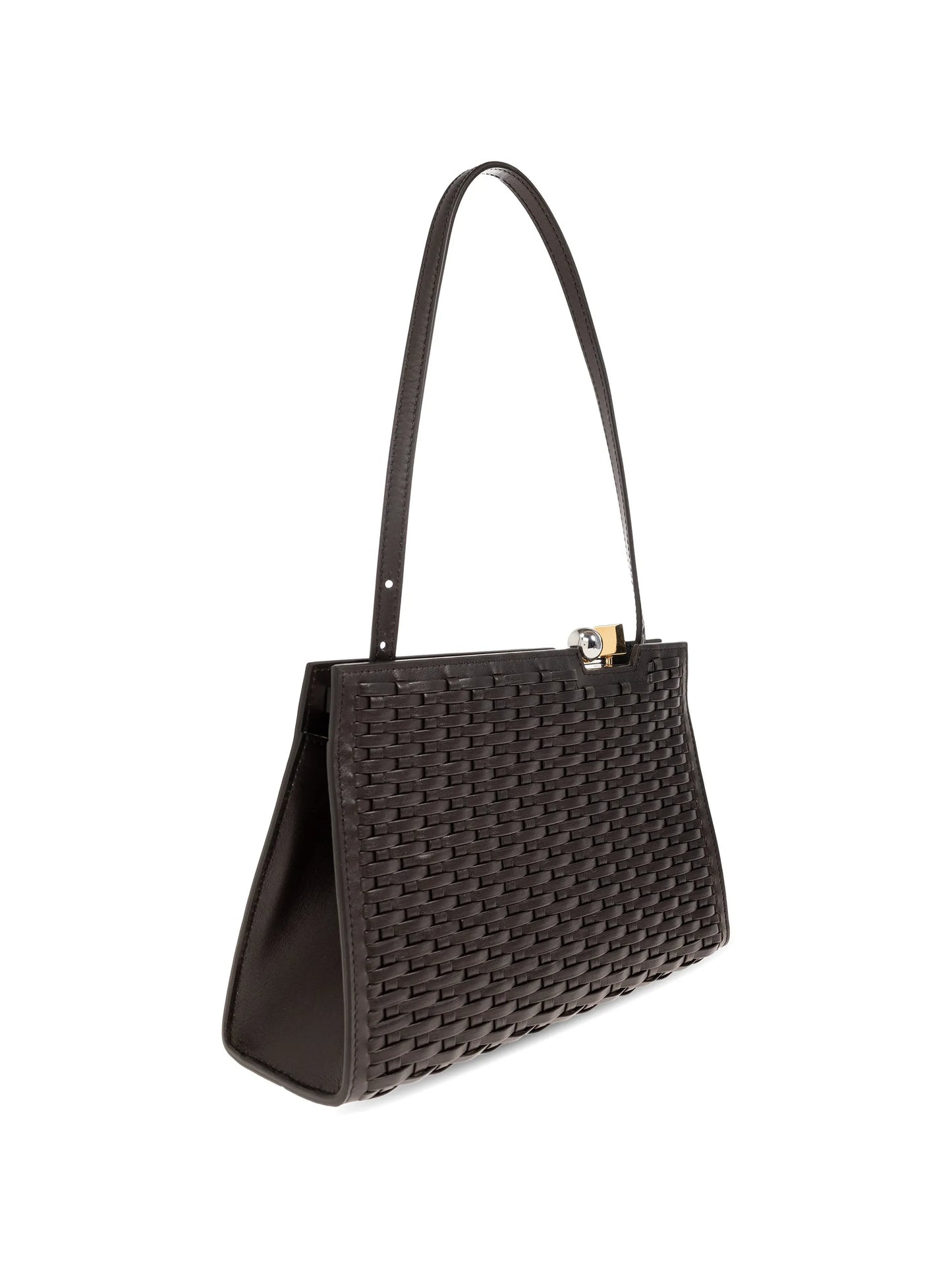 Salon woven leather tote bag