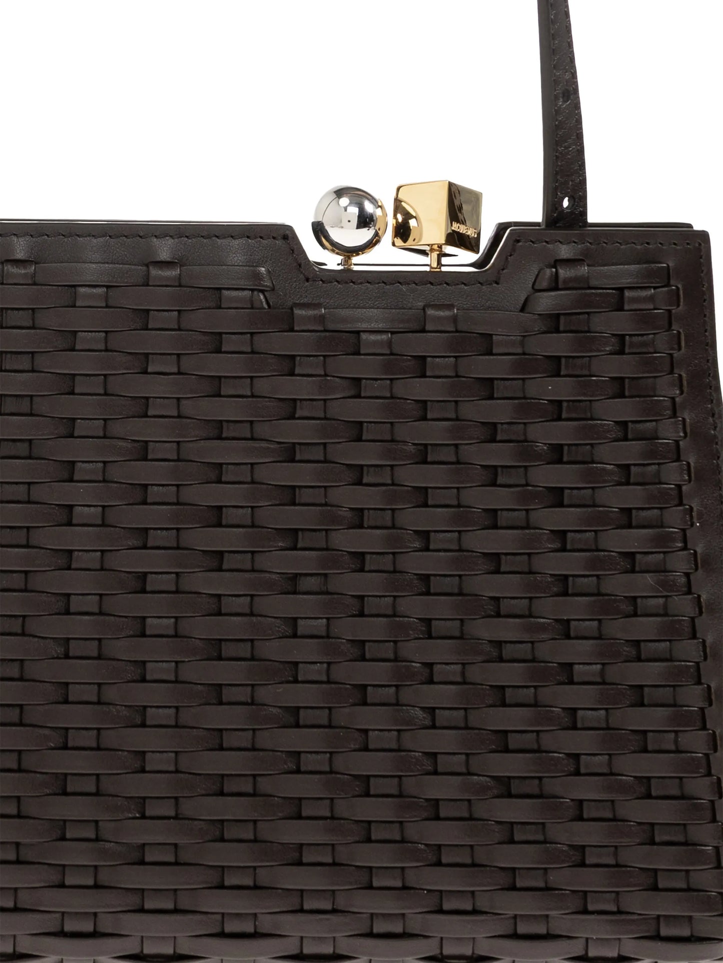 Salon woven leather tote bag