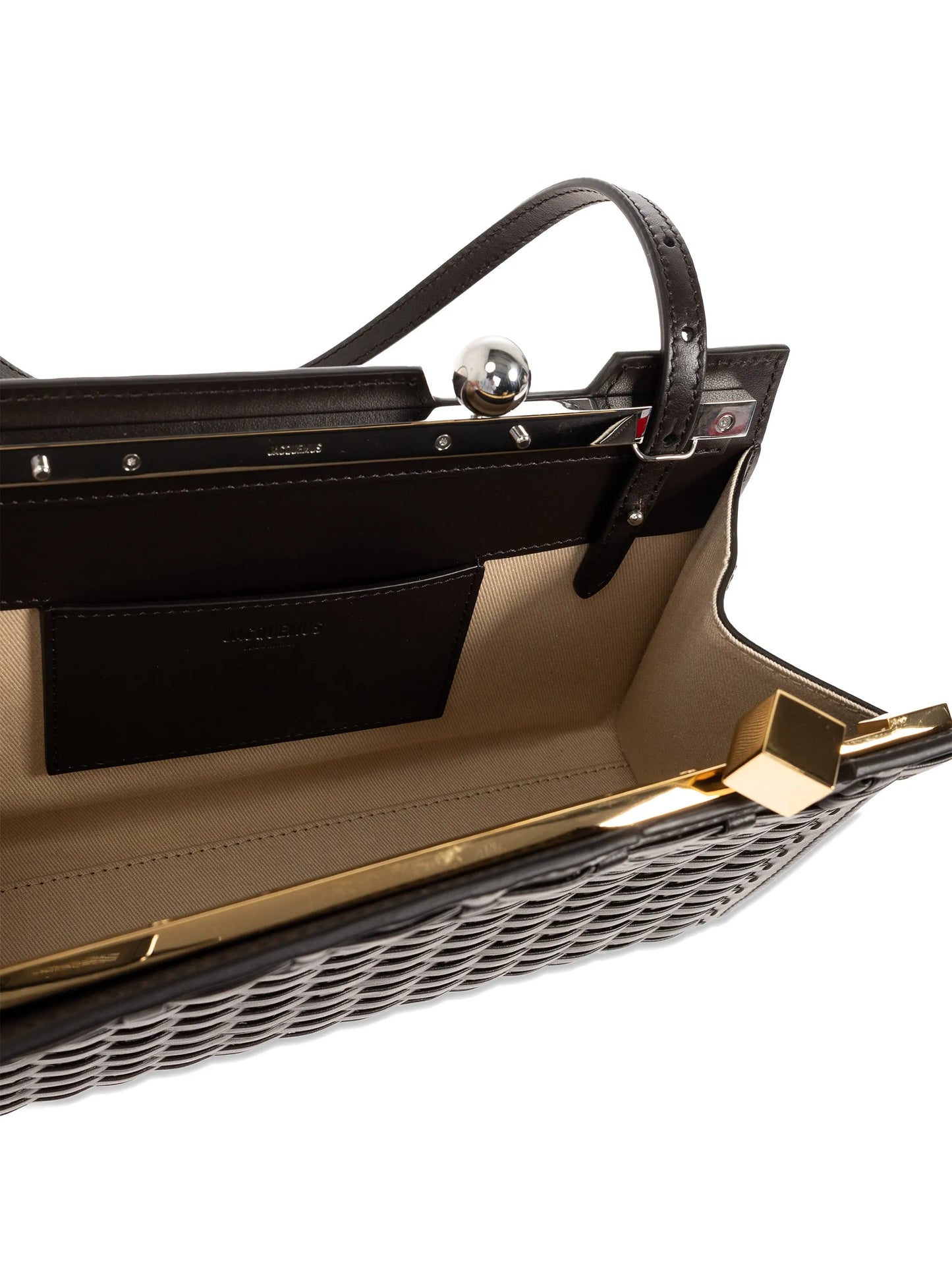 Salon woven leather tote bag