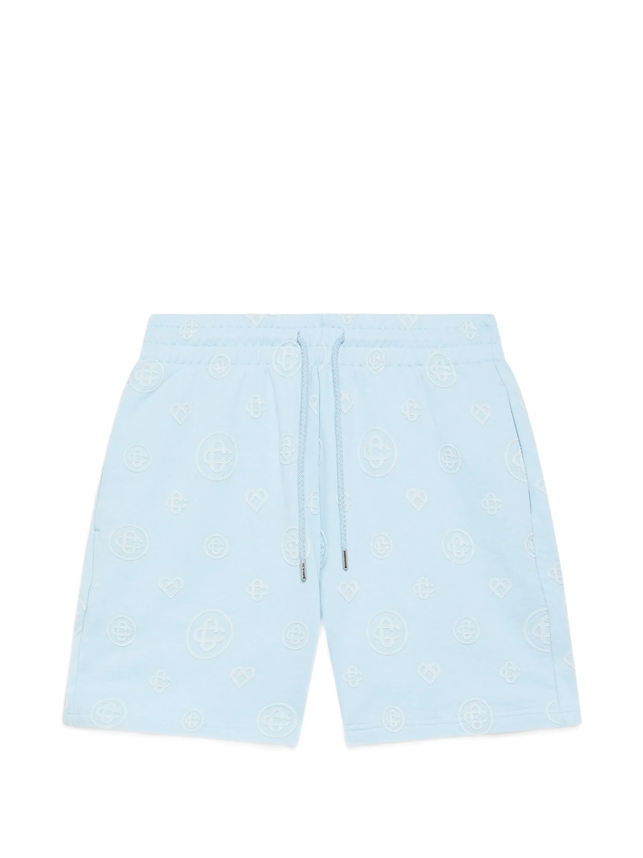 monogram-embroidered shorts