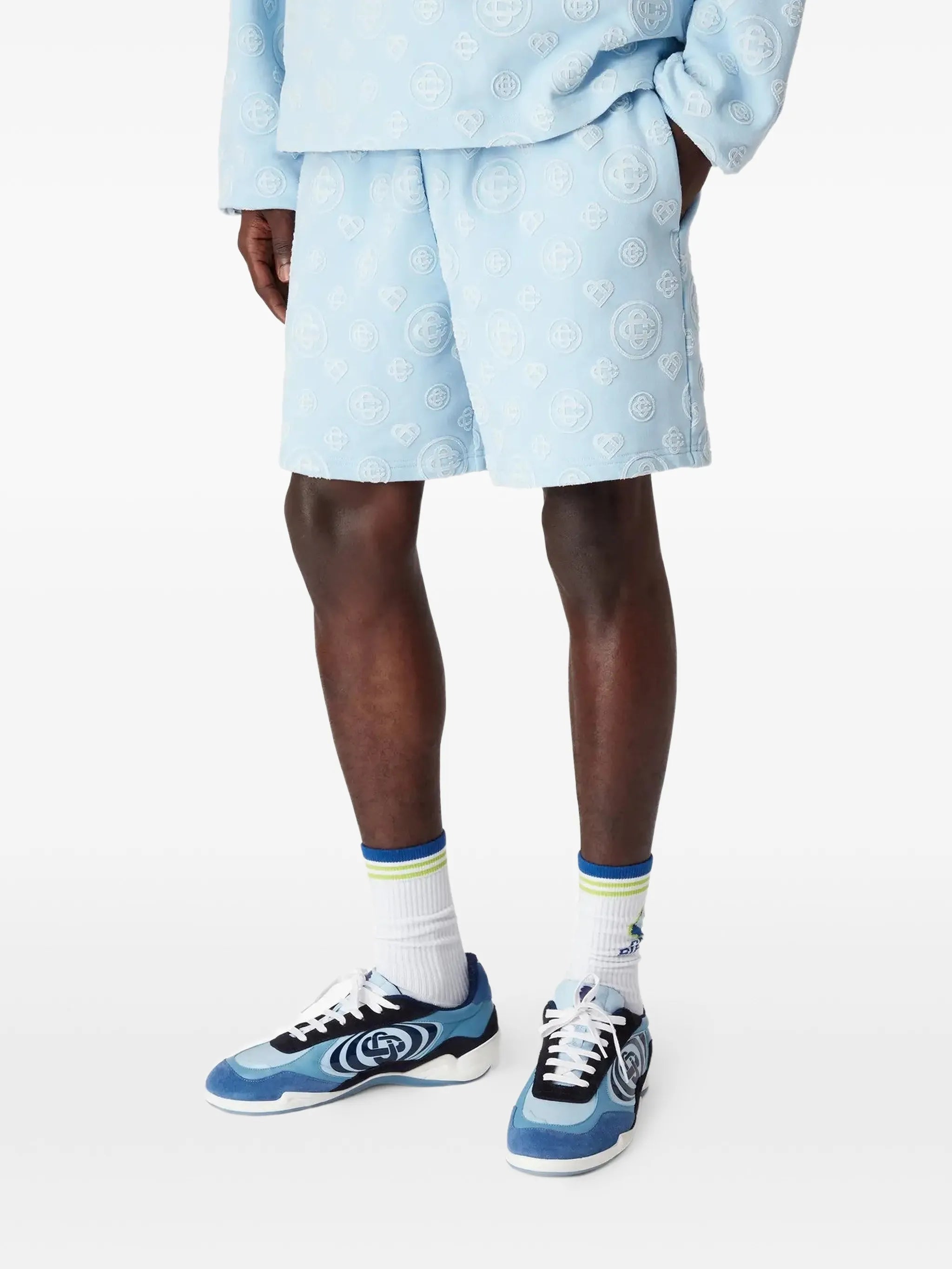 monogram appliqué shorts