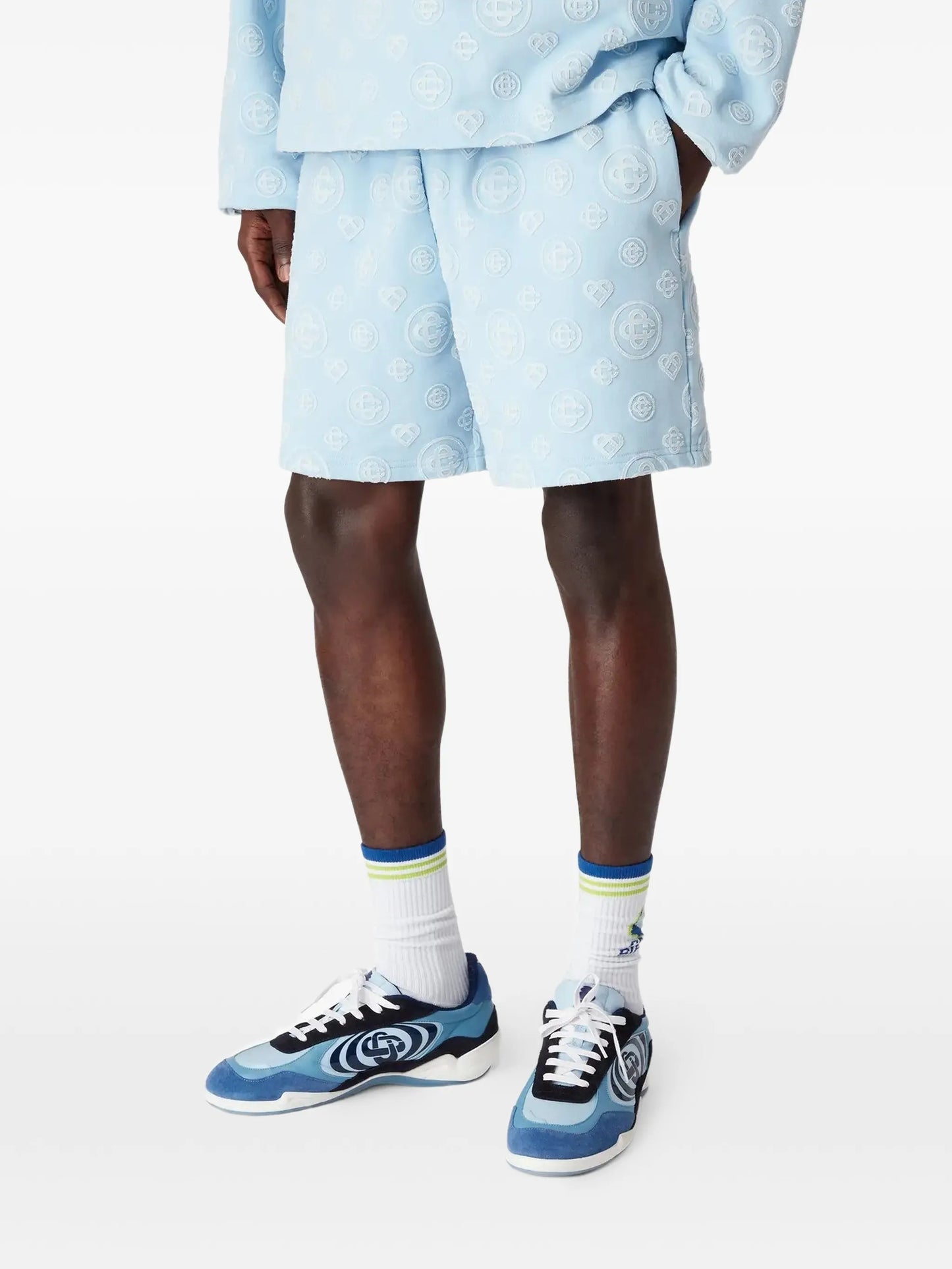 monogram appliqué shorts