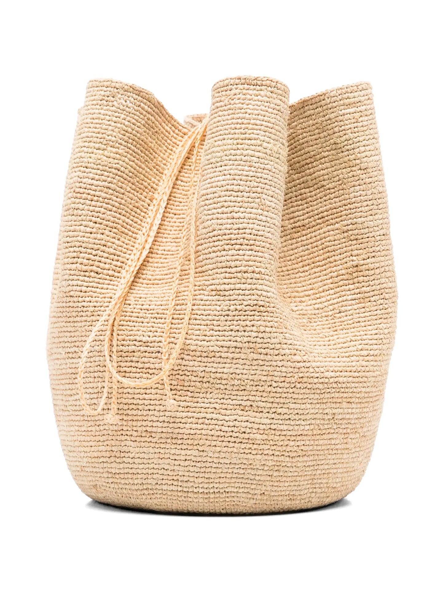 tie-detail bucket bag