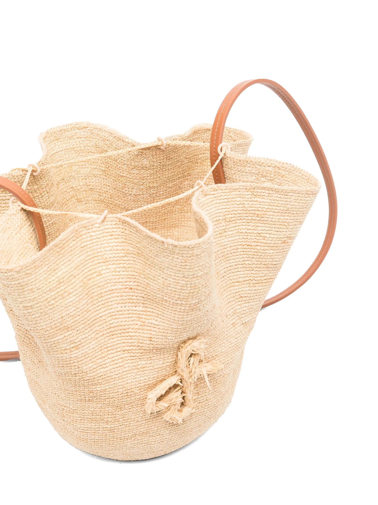 tie-detail bucket bag