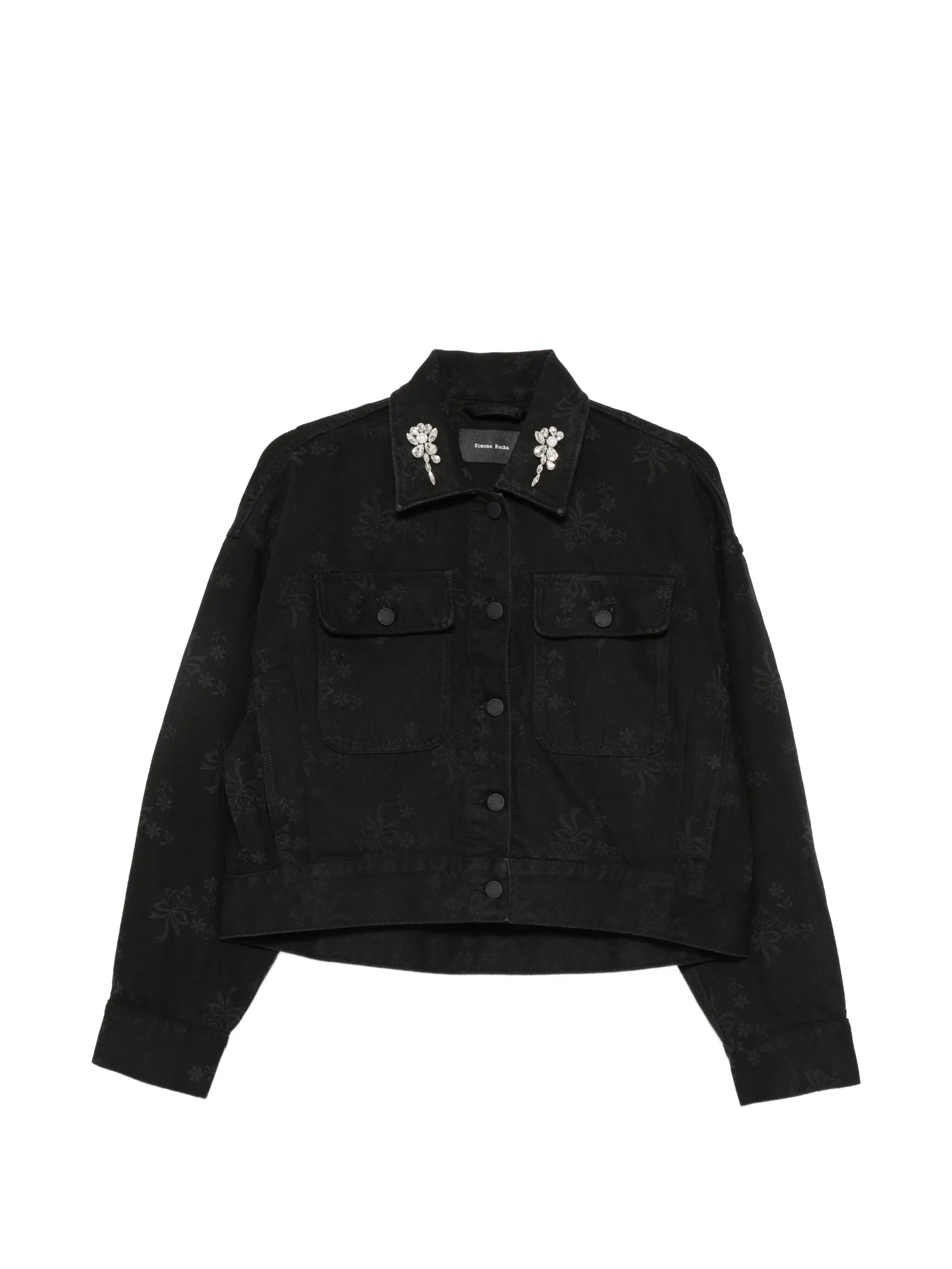 collar-embellished  jacket