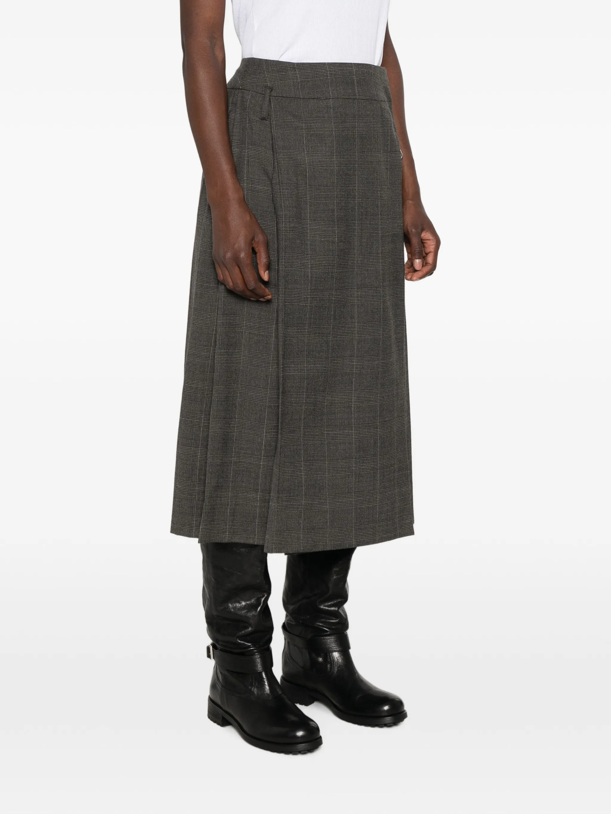 Prince of Wales check pleated skirt